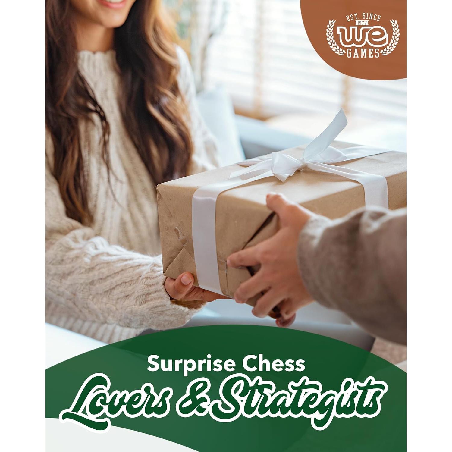 Juego de Ajedrez WE Games Torneo 34 Piezas Tablero Plegable