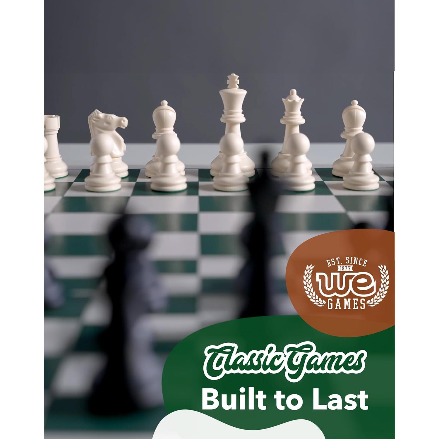 Juego de Ajedrez WE Games Torneo 34 Piezas Tablero Plegable