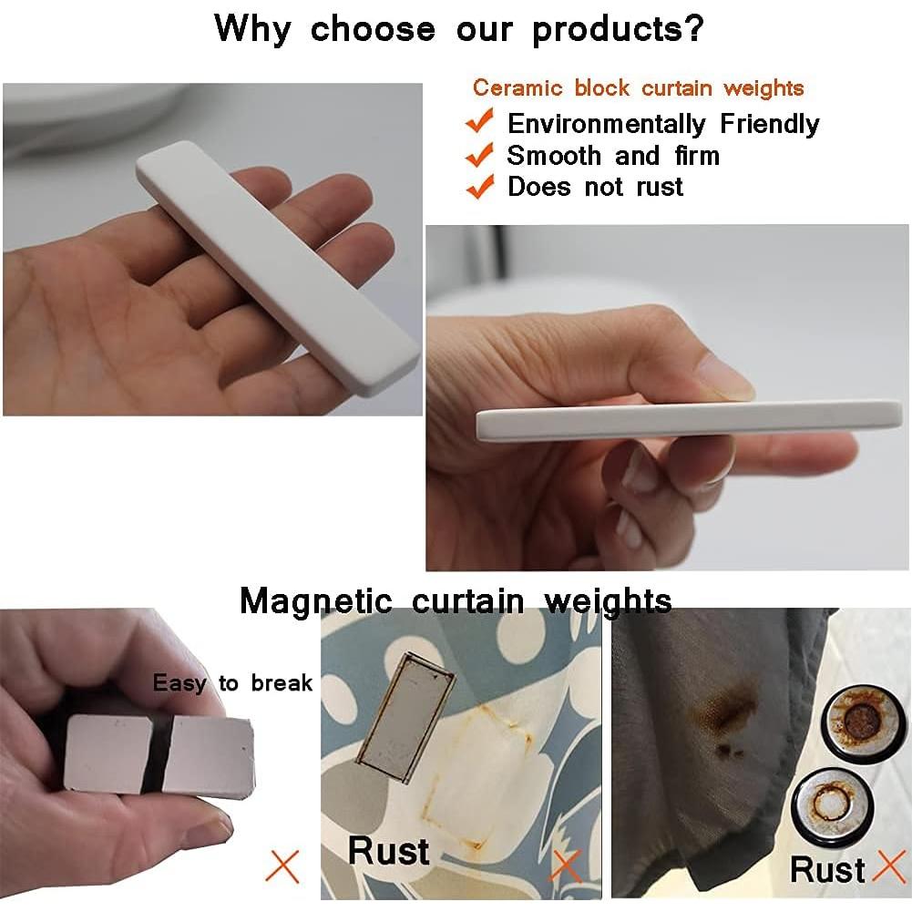 Pesas de Cortina de Cerámica WANLIAN 20 Piezas 19g