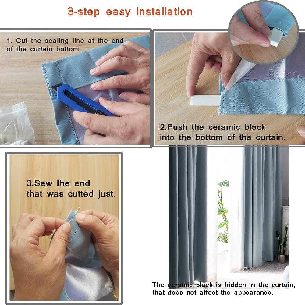 Pesas de Cortina de Cerámica WANLIAN 20 Piezas 19g