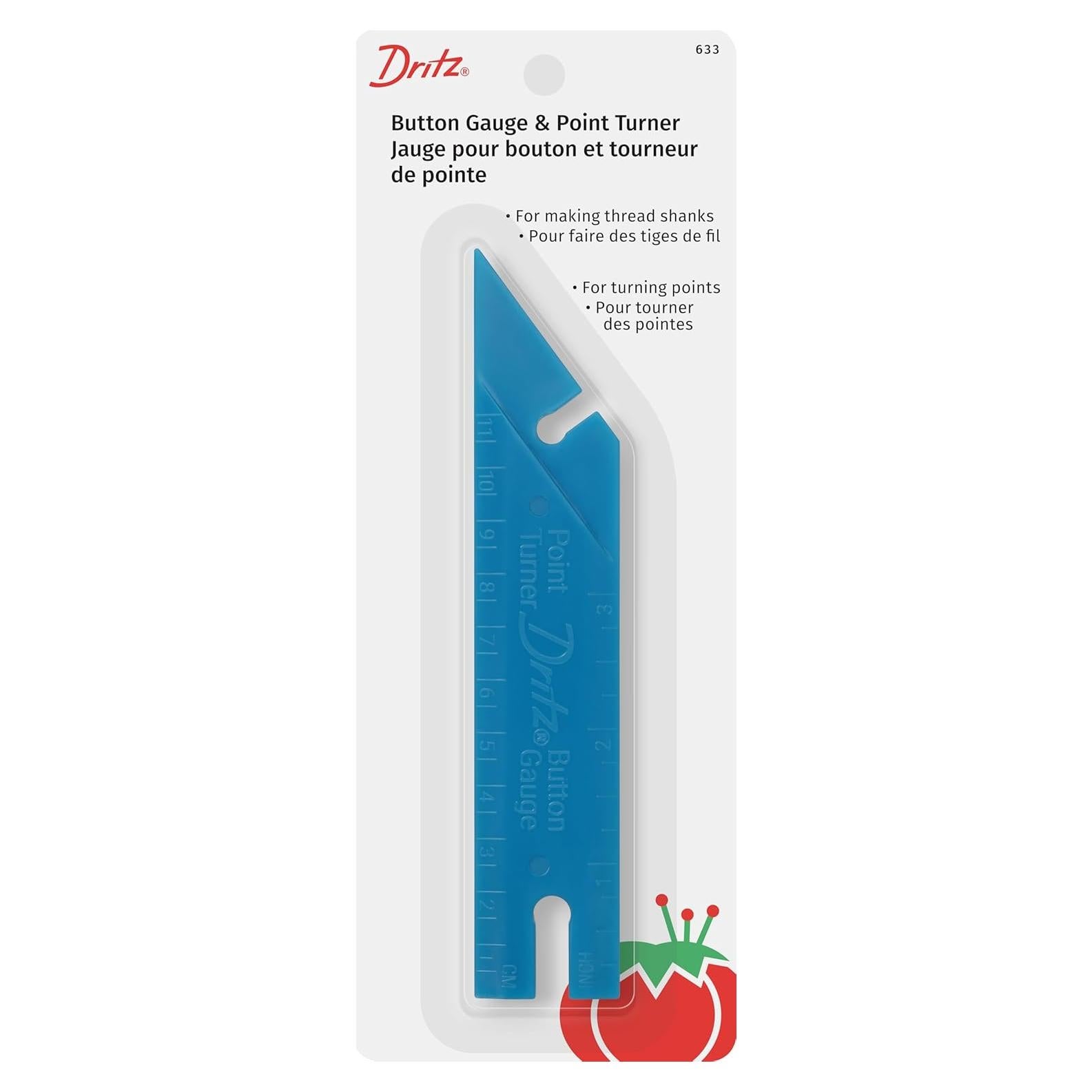 Medidor de Botones y Girador de Puntos Dritz 14 cm Azul
