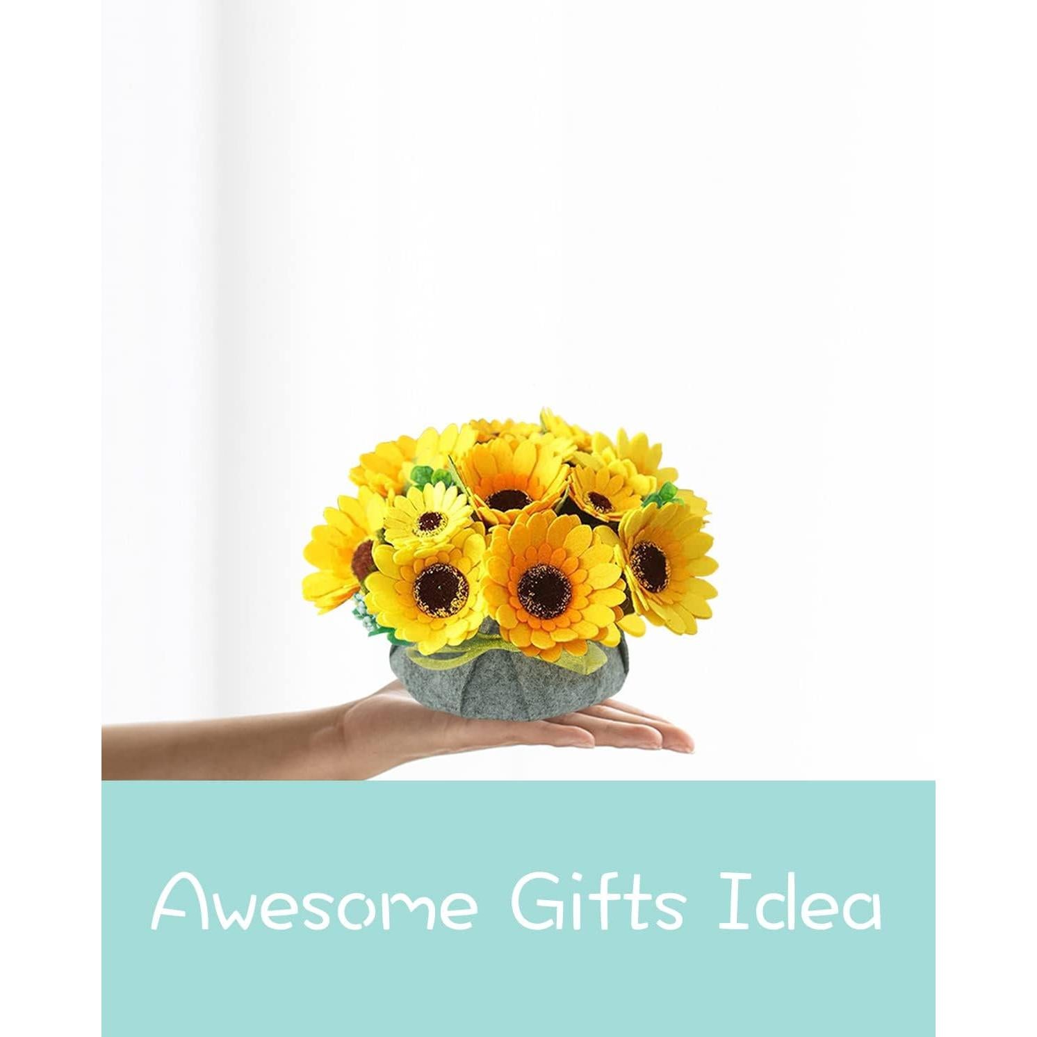 Kit de Artesanía de Flores de Fieltro BAZIMA ALICE - Girasol