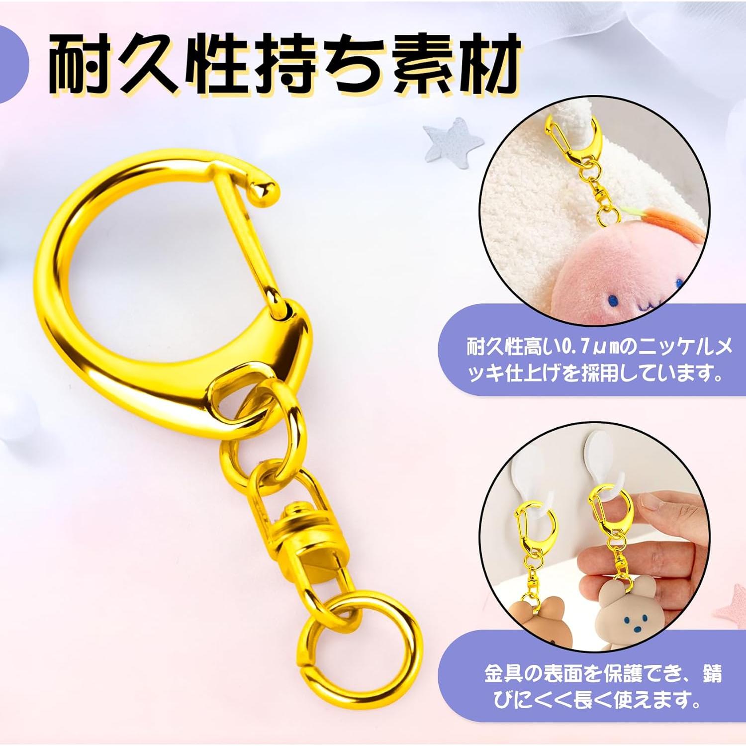 Cierre de Langosta Roctee 50 Piezas Dorado para Llaveros