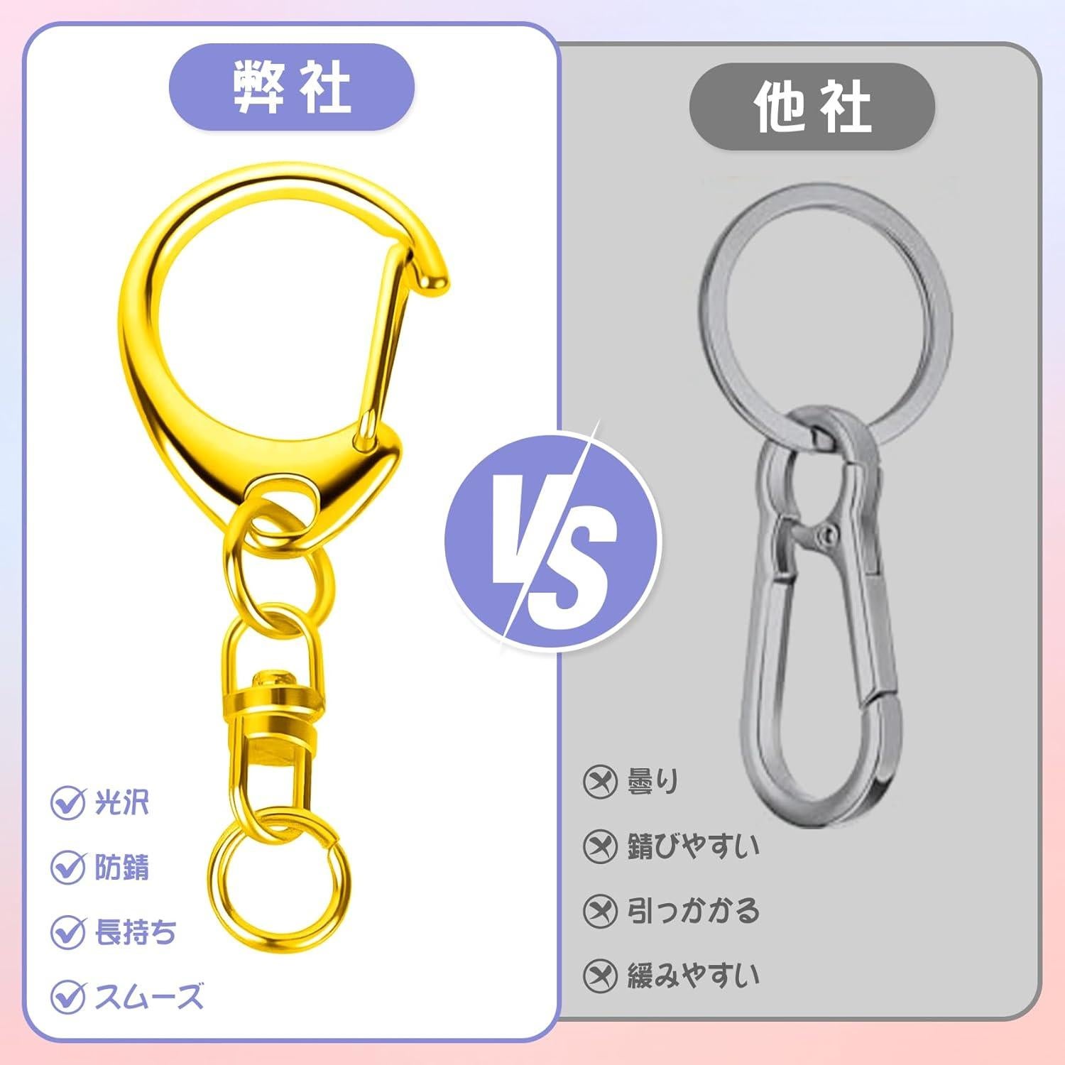 Cierre de Langosta Roctee 50 Piezas Dorado para Llaveros