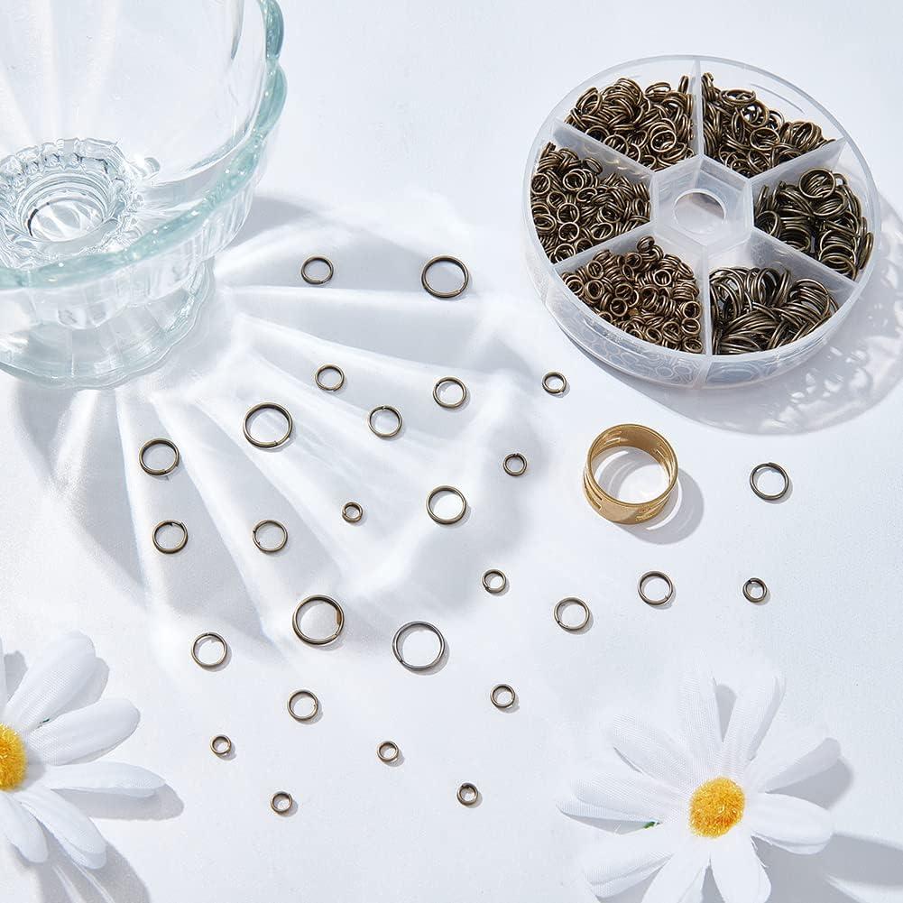 Anillos de División de Hierro Bronce Antiguo PH PandaHall 900 Pcs 4-10mm