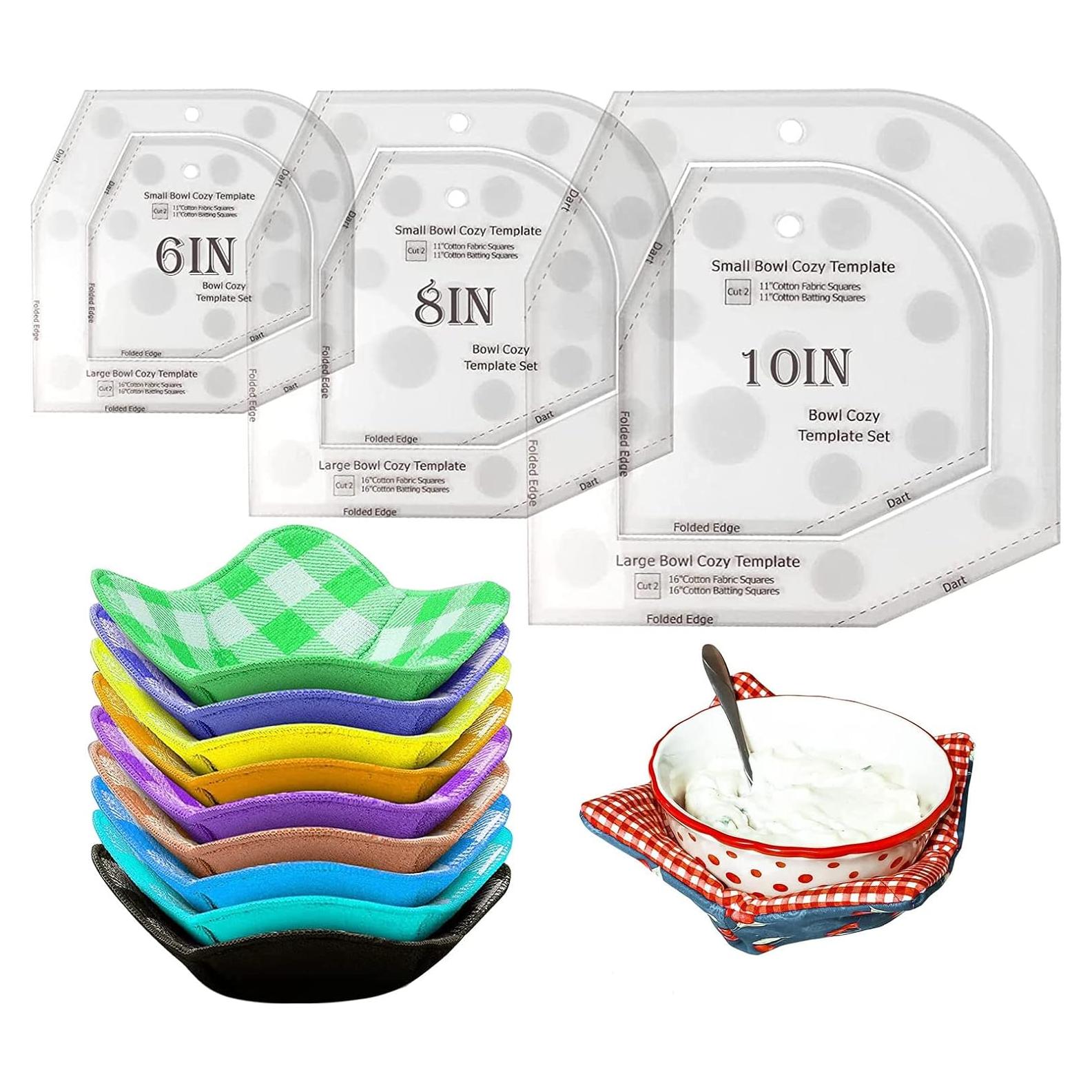 Conjunto de Plantillas para Bowl Cozy OFFTESTY 3 Piezas Acrílico