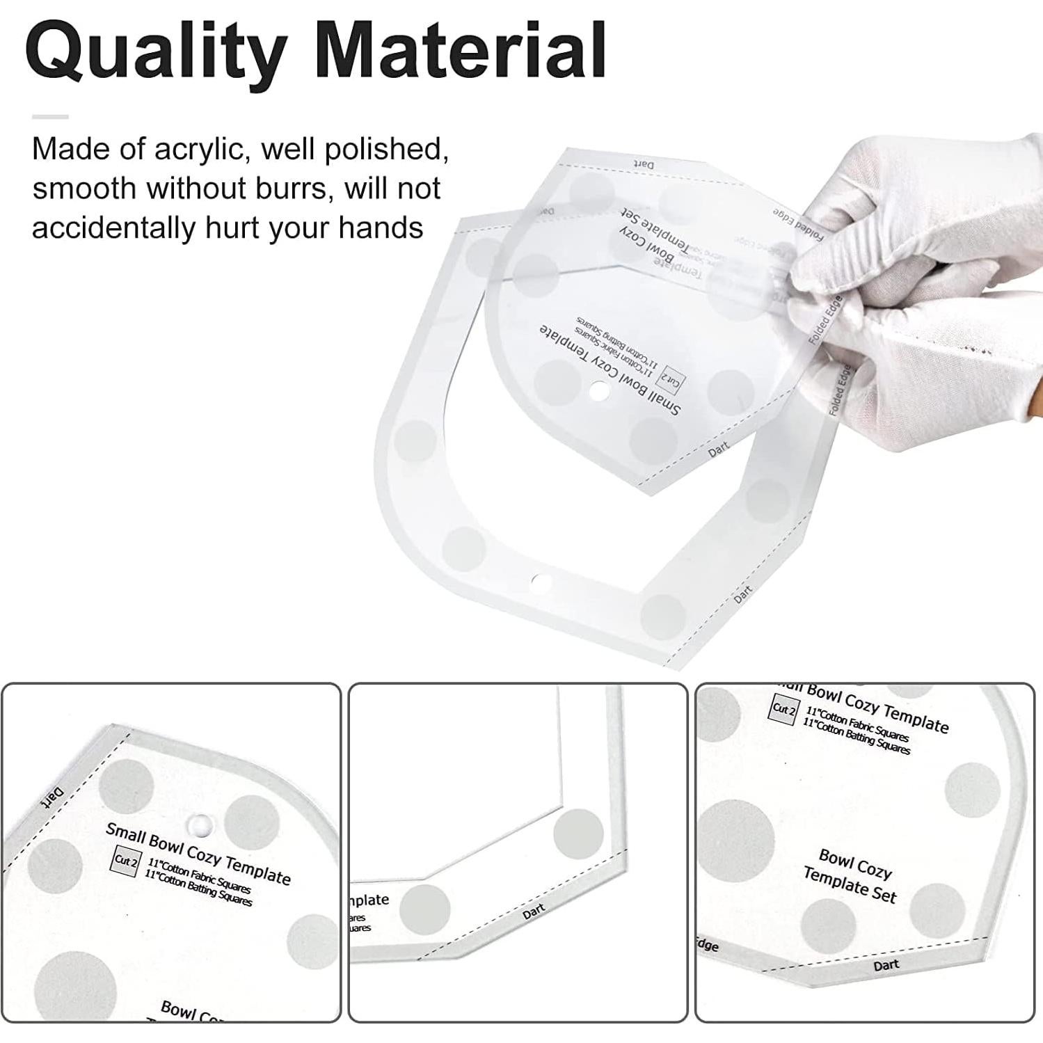 Conjunto de Plantillas para Bowl Cozy OFFTESTY 3 Piezas Acrílico