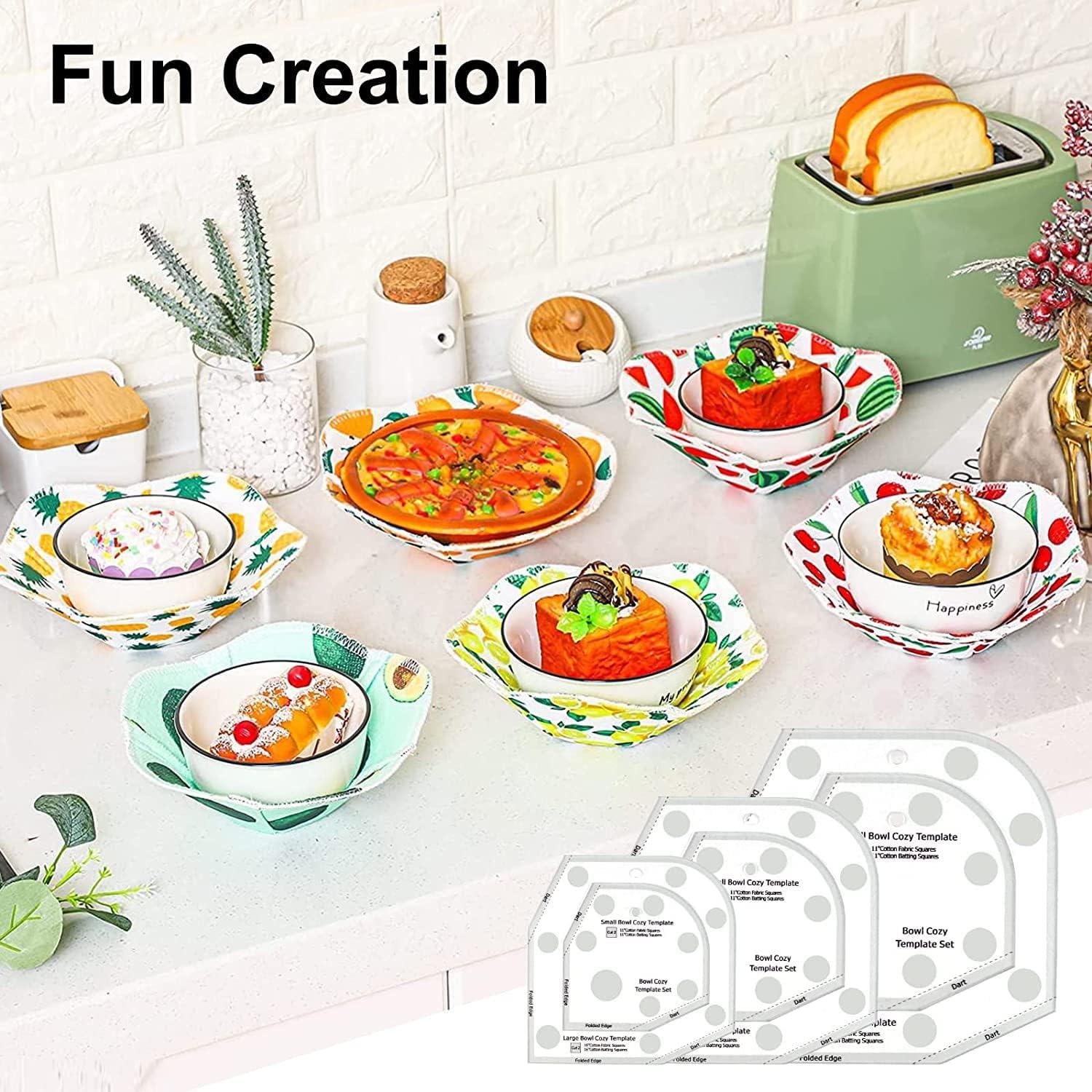 Conjunto de Plantillas para Bowl Cozy OFFTESTY 3 Piezas Acrílico