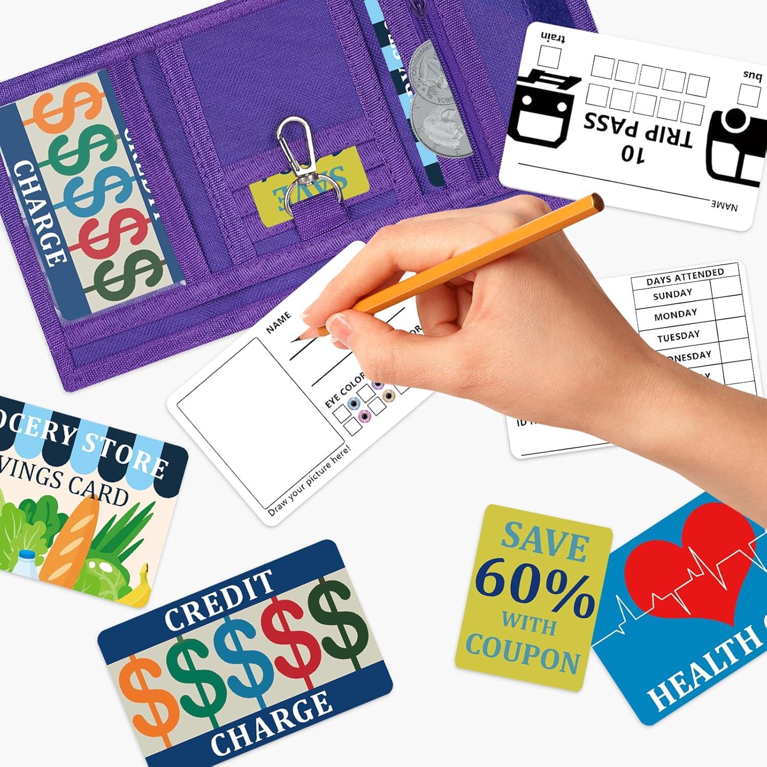 Cartera de Juego DEEKI con Monedas y Tarjetas Falsas - Unicornio Arcoíris