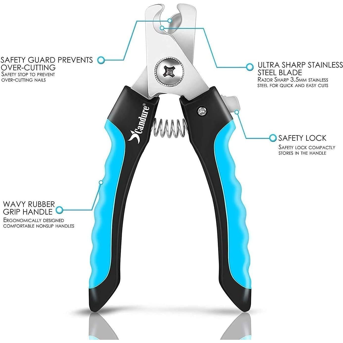 Cortauñas para Perros Candure con Guardián de Seguridad 15cm