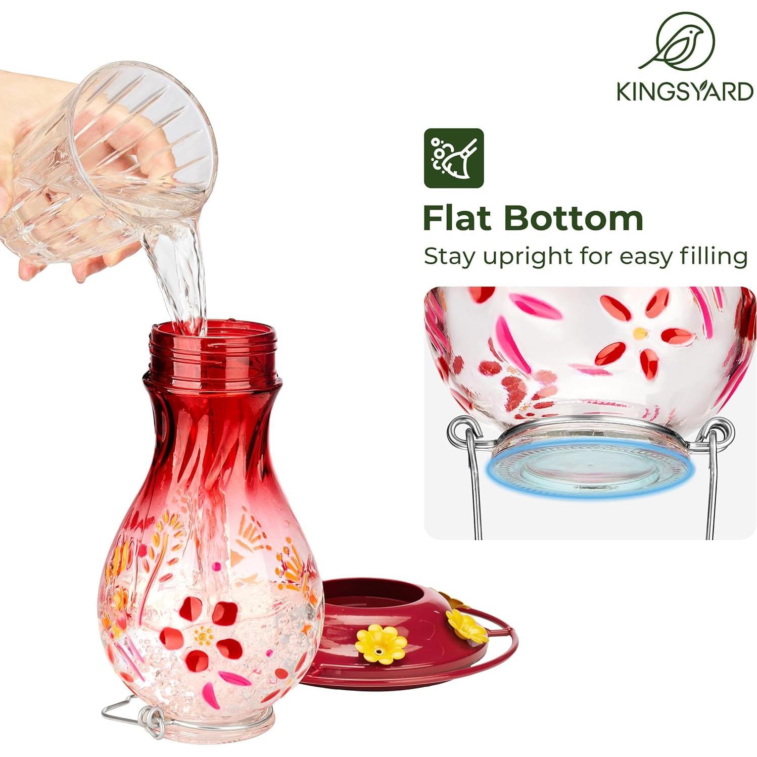 Alimentador de Colibríes de Vidrio Kingsyard 0.77 L Colgante