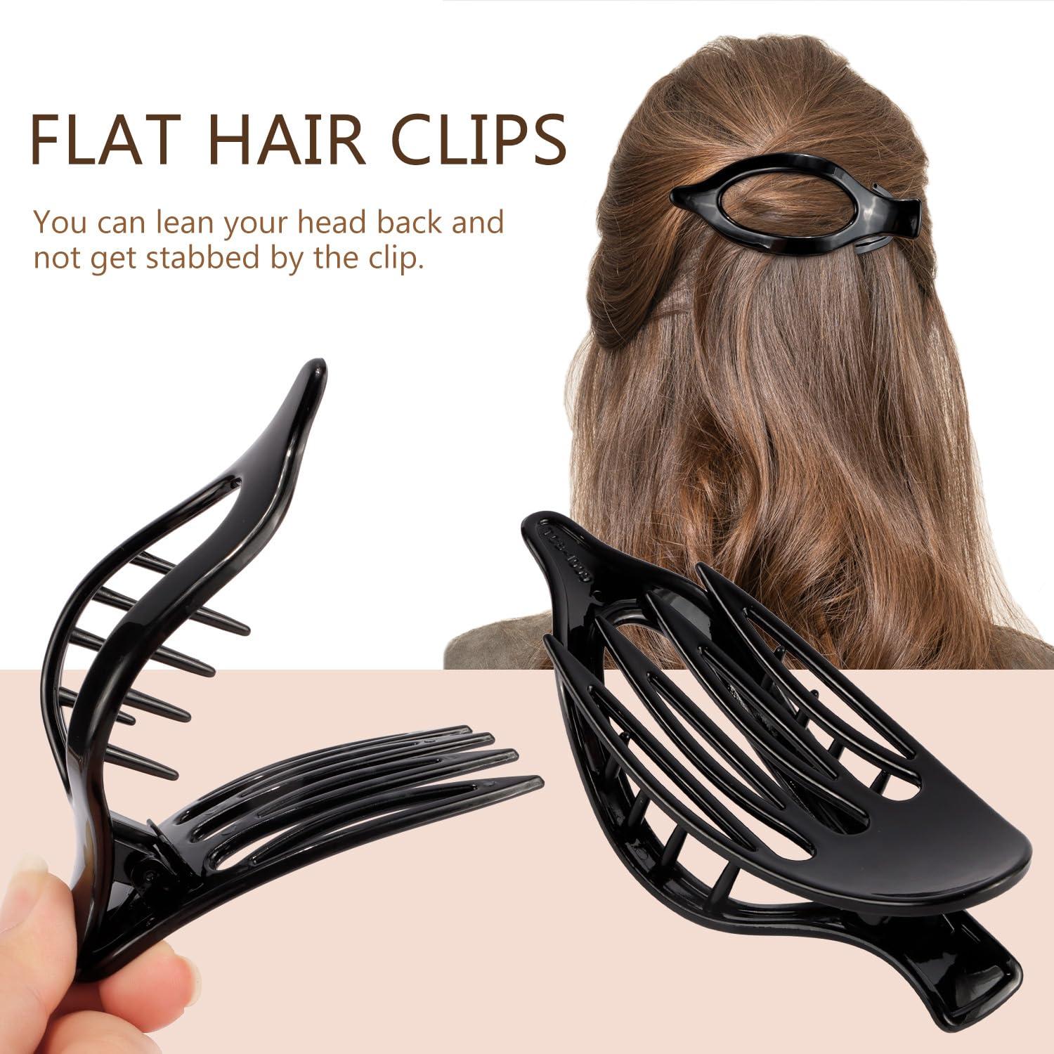 Pinzas Planas para el Cabello Atoden - 4 Pcs, 11.9 cm