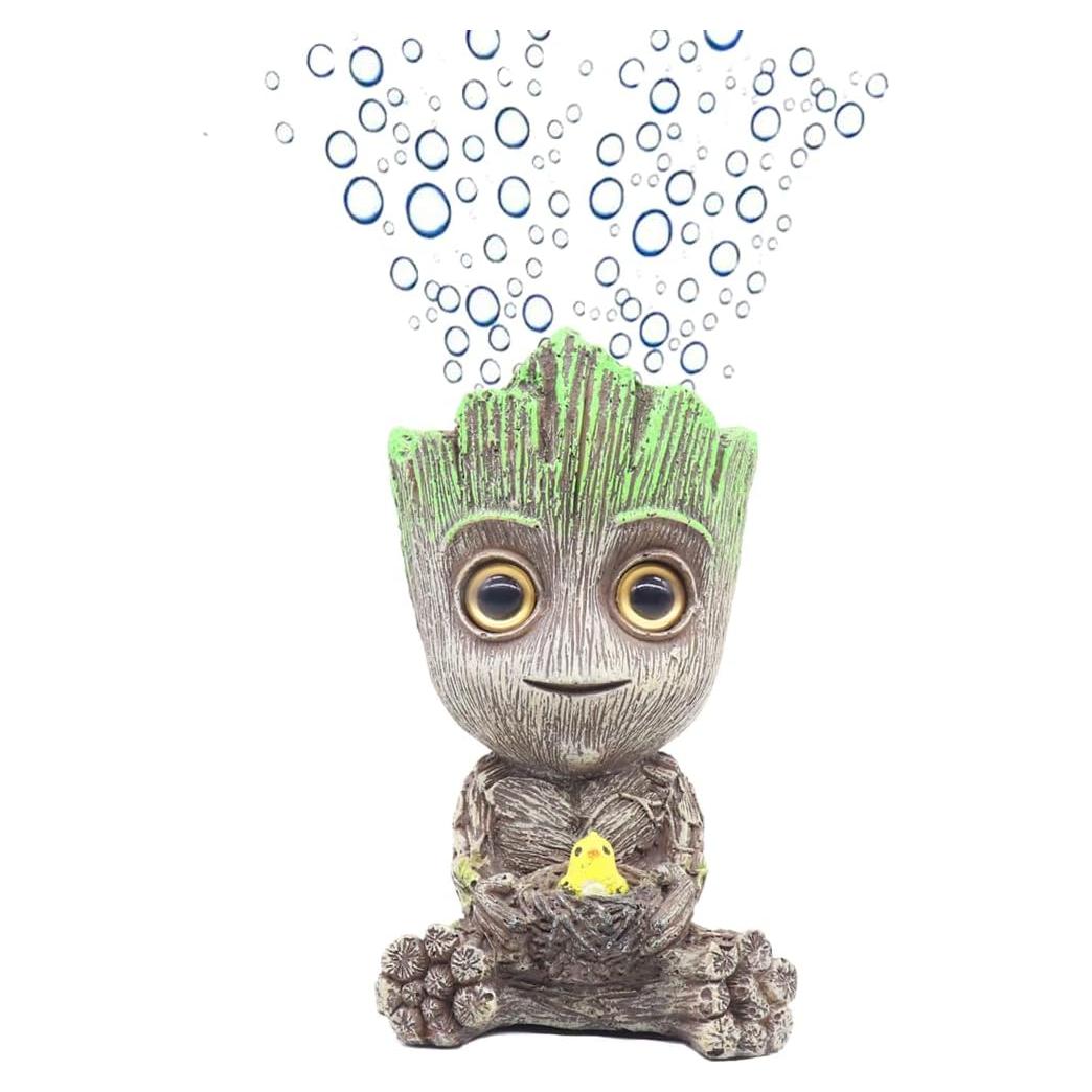 Decoración Acuario Ulifery Baby Groot con Burbujeador