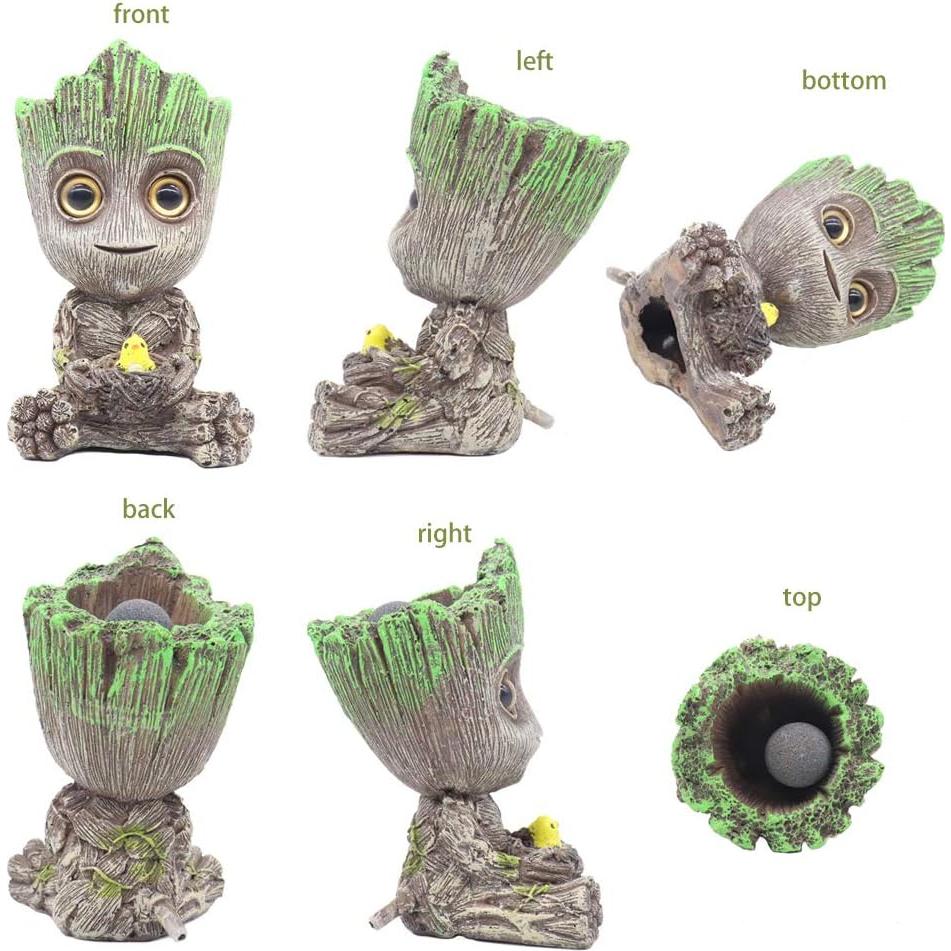 Decoración Acuario Ulifery Baby Groot con Burbujeador