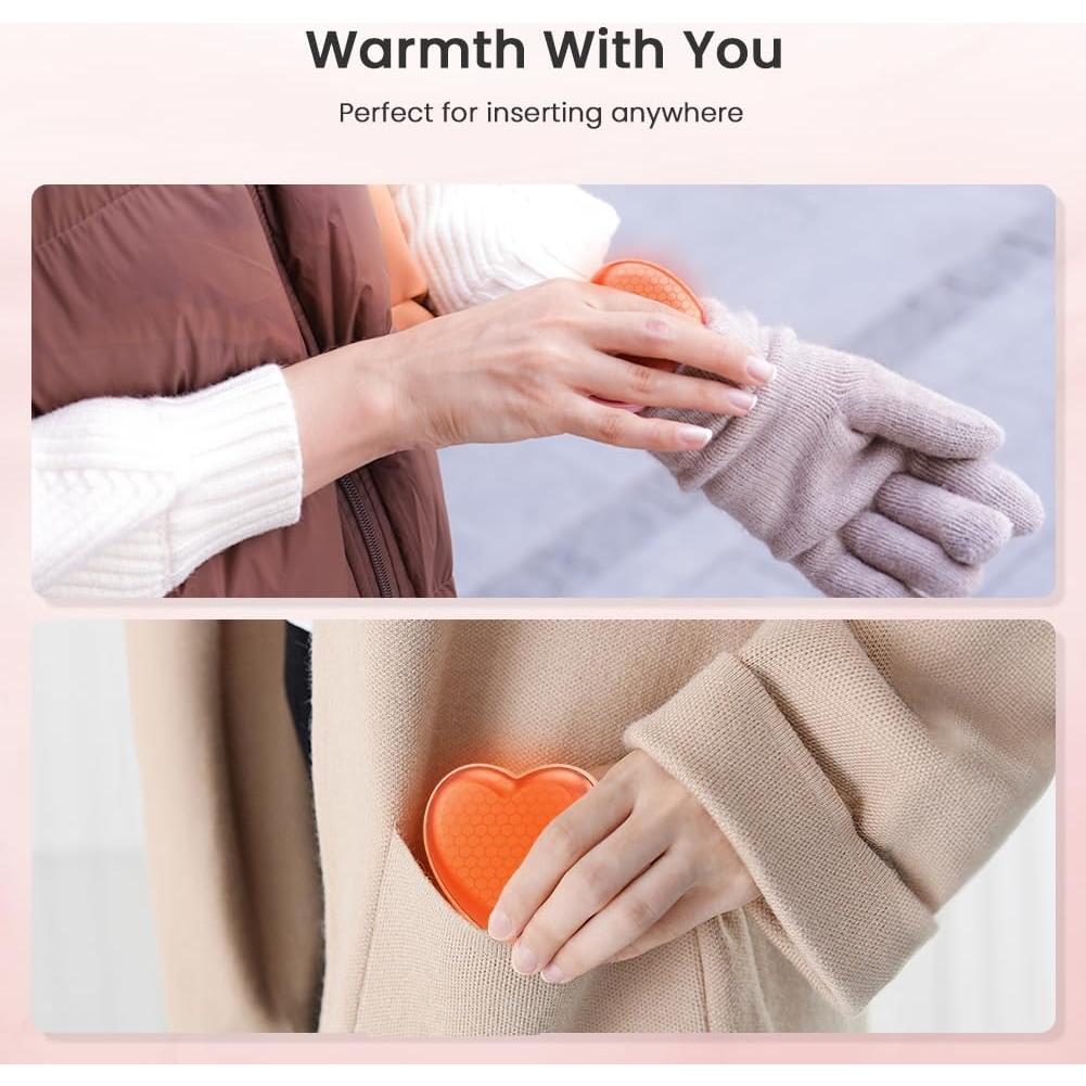 Calentadores de Manos Recargables Korbot WH-LV01 Rosa 5200mAh