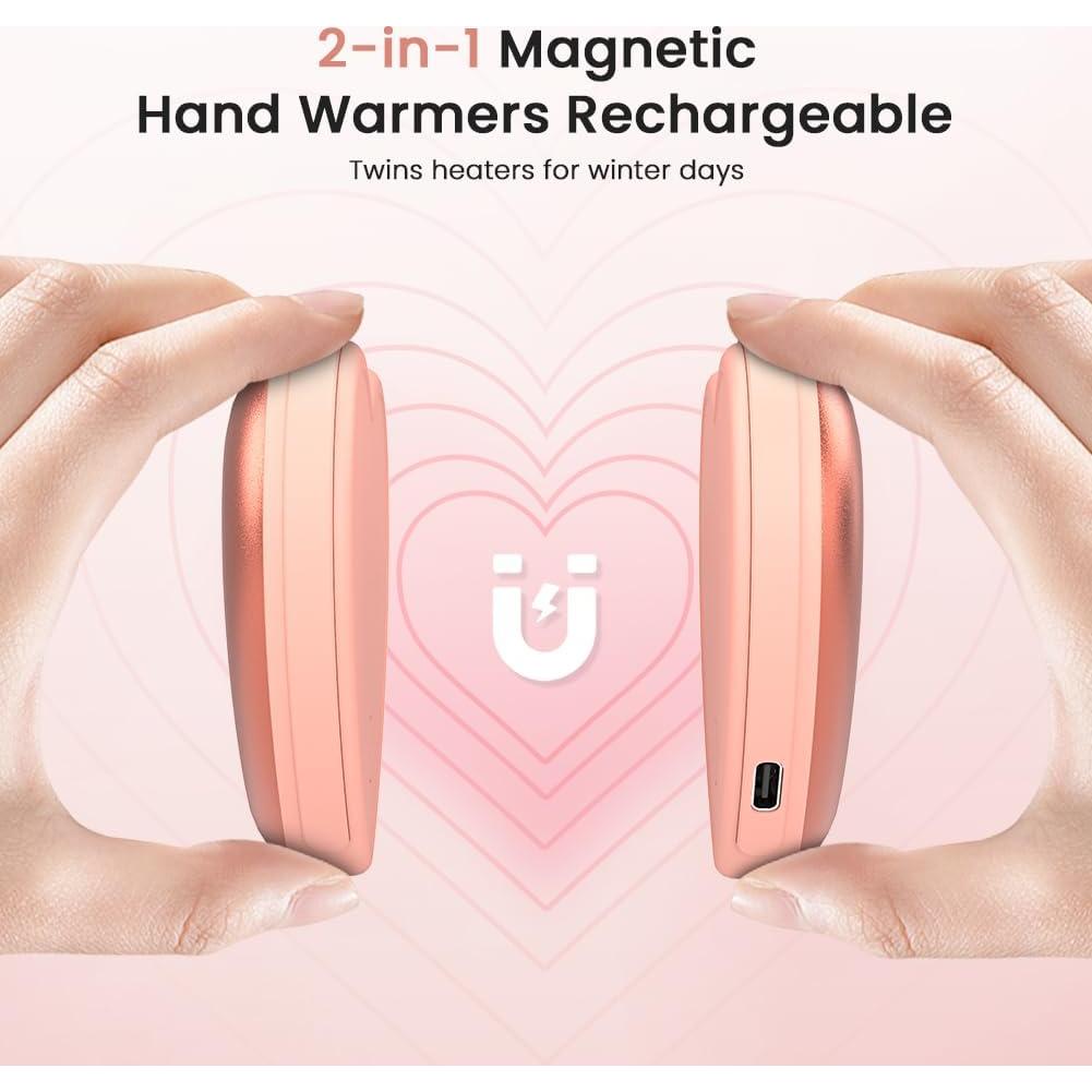 Calentadores de Manos Recargables Korbot WH-LV01 Rosa 5200mAh