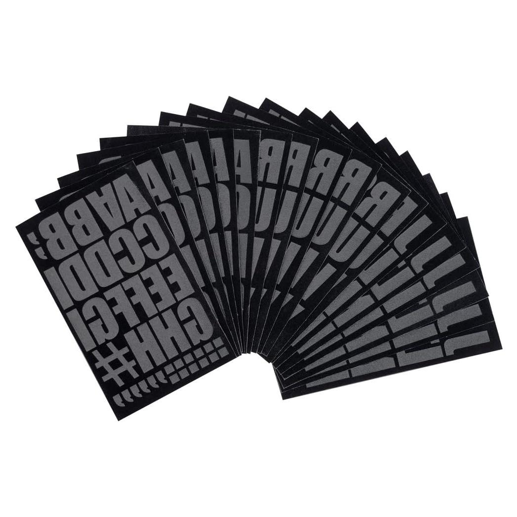 Letras de Transferencia Magfok 5.08 cm Algodón Negro 18 Hojas