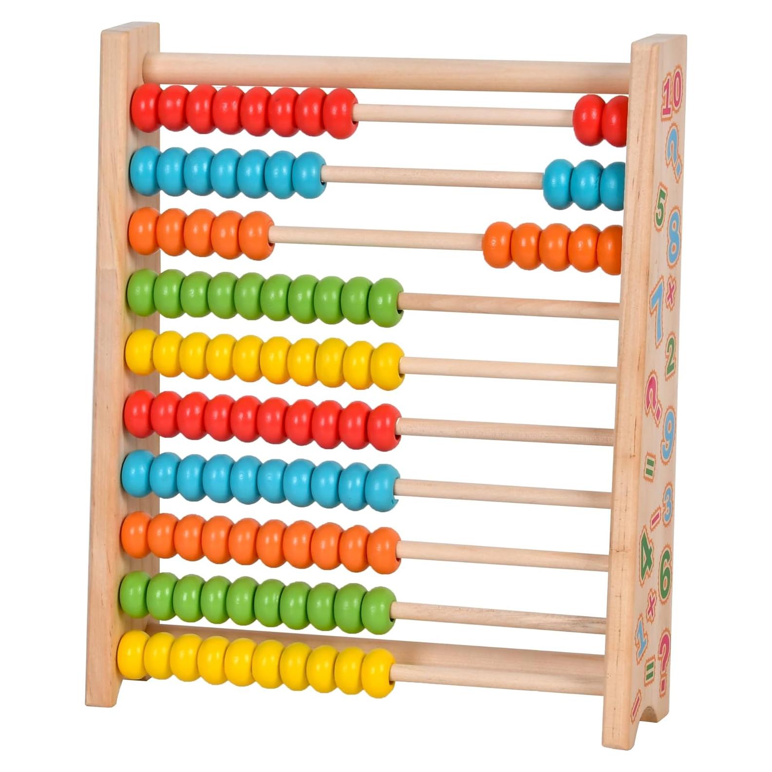 Ábaco de Madera WNWL Colorido para Aprendizaje Infantil