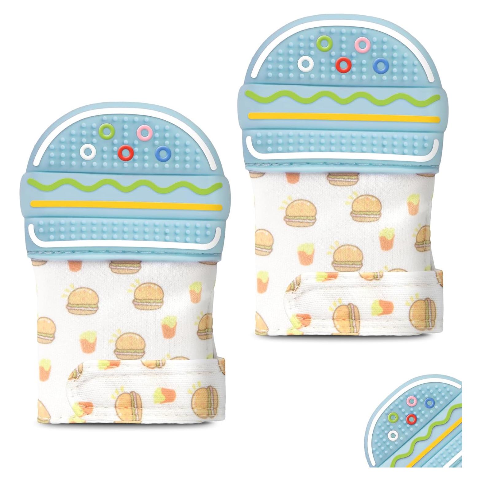 2 Mitones de Silicona para Dentición Bebés 0-12 Meses