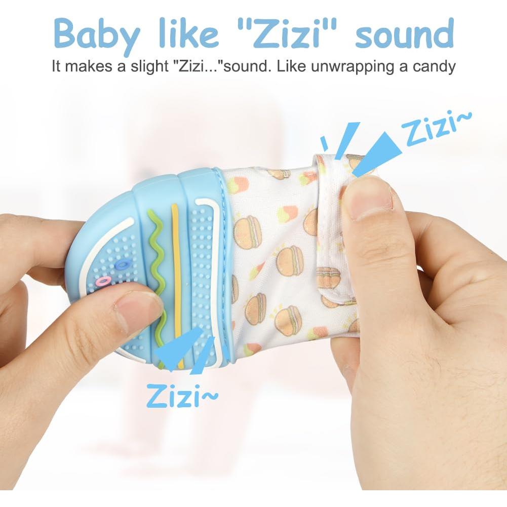 2 Mitones de Silicona para Dentición Bebés 0-12 Meses