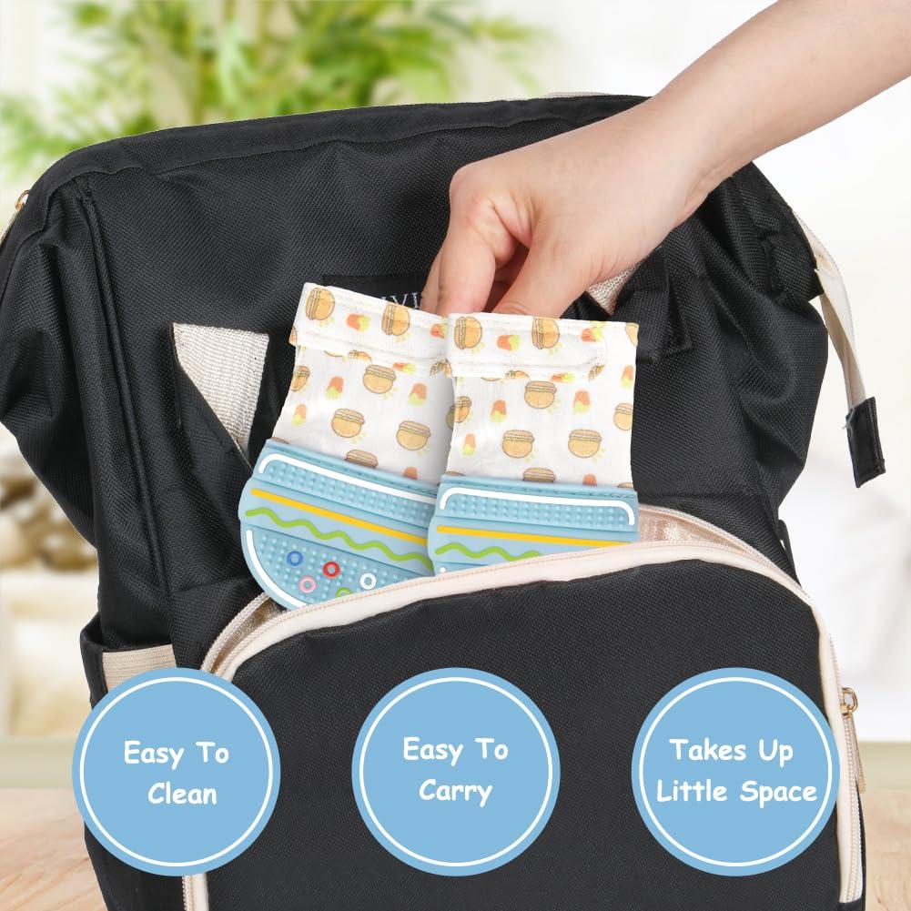 2 Mitones de Silicona para Dentición Bebés 0-12 Meses