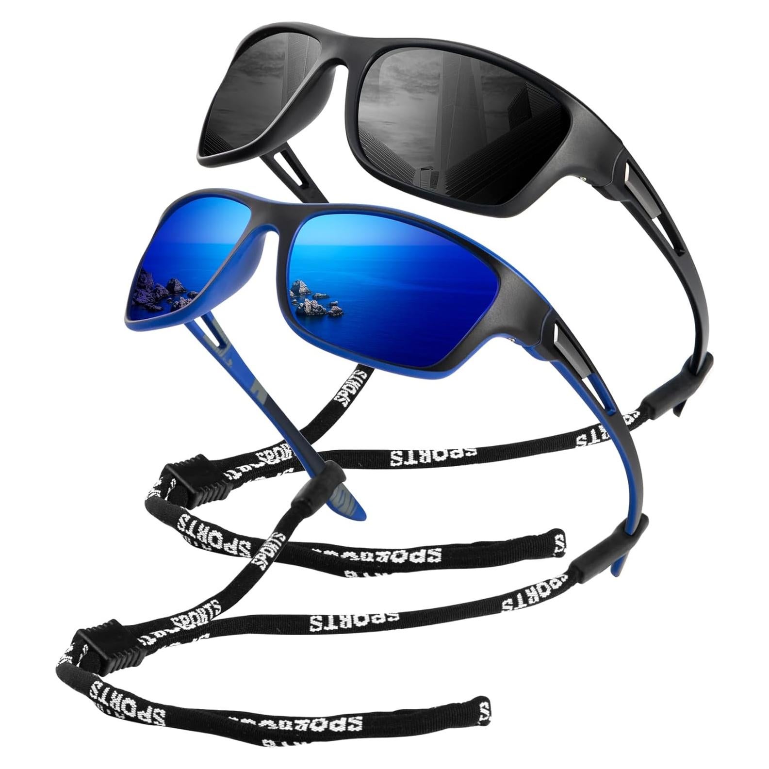 Gafas de sol polarizadas KALIYADI para hombres - 2 Pack UV