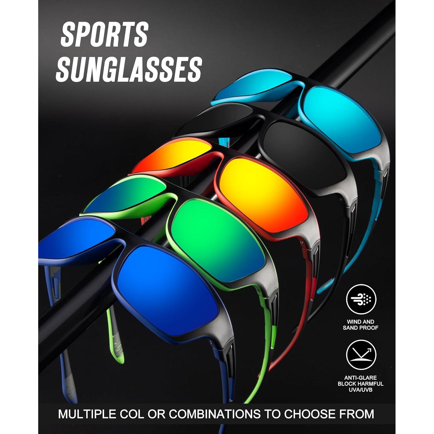 Gafas de sol polarizadas KALIYADI para hombres - 2 Pack UV