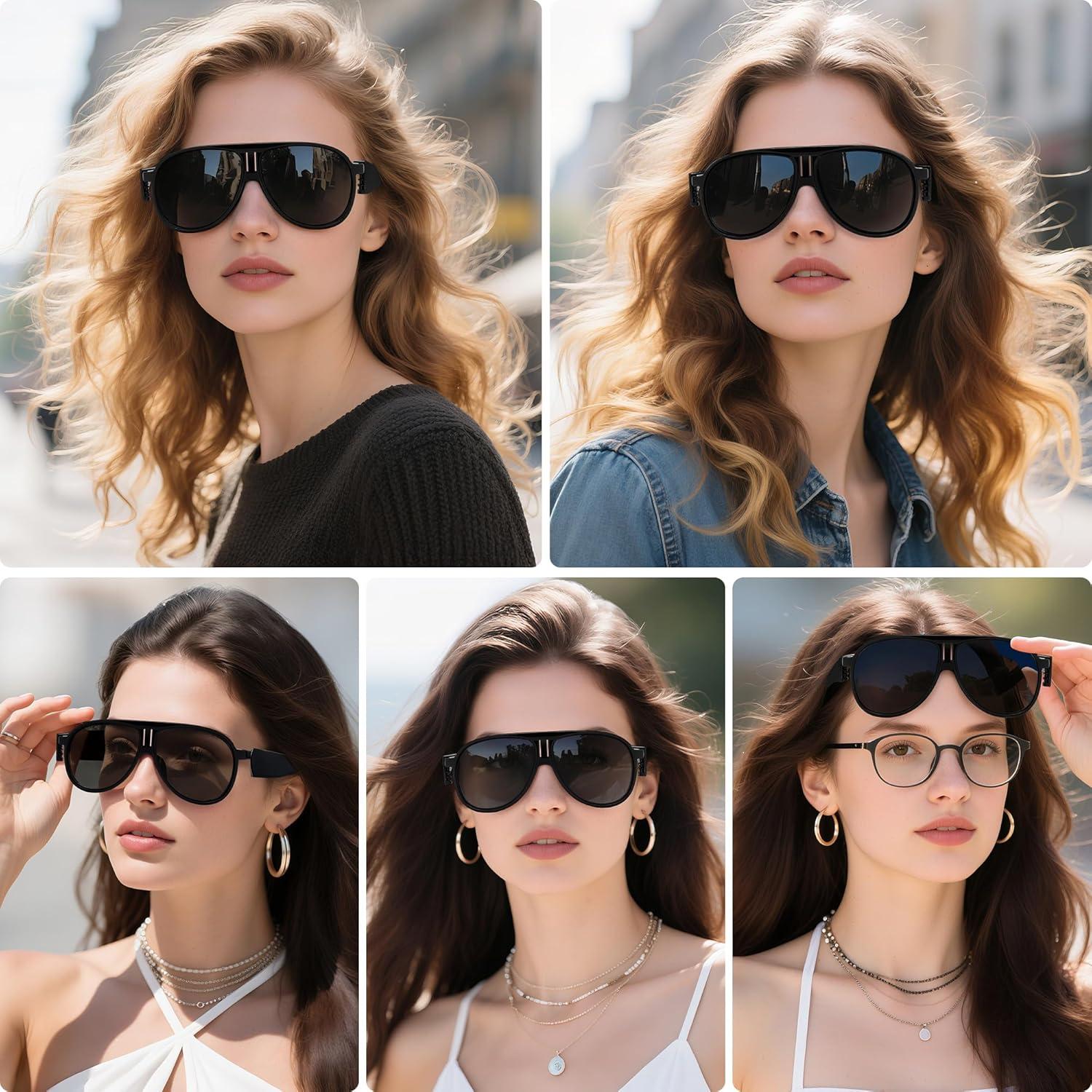 Gafas de Sol Polarizadas FEISEDY Aviador Grande UV400