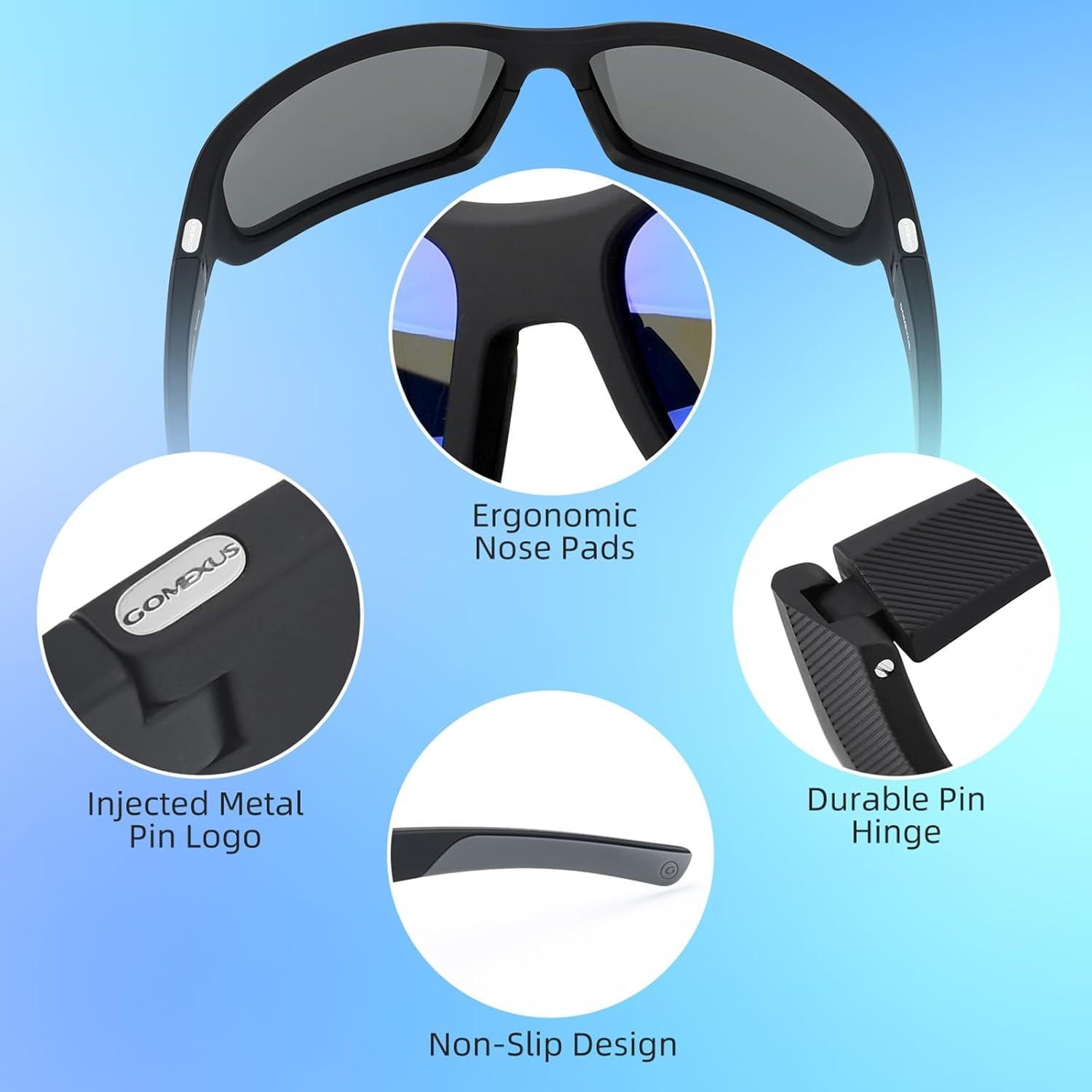 Gafas de Sol Deportivas Polarizadas GOMEXUS UV400 Azul