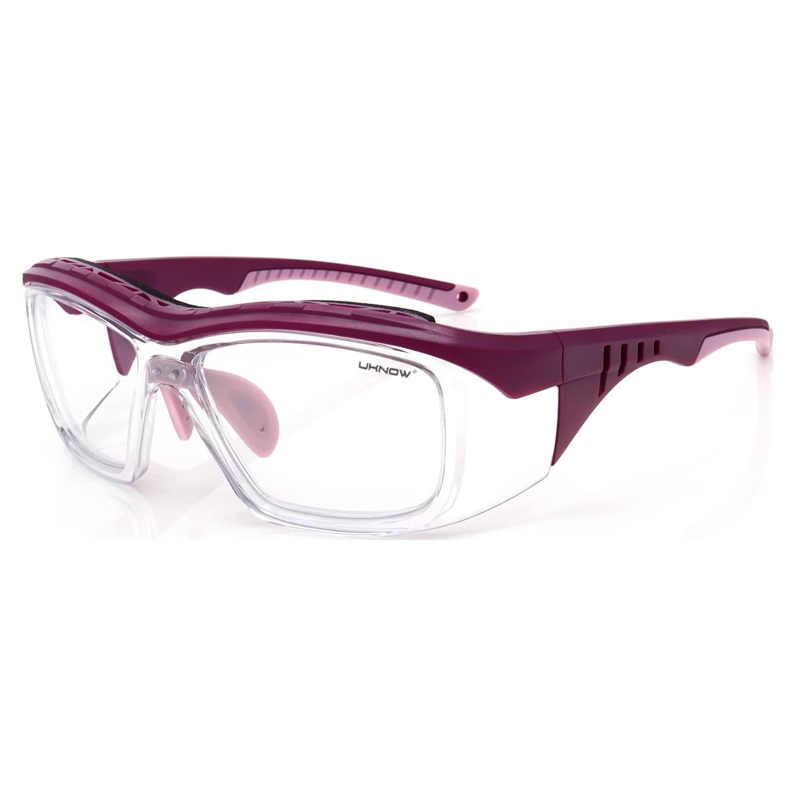 Gafas de Seguridad UKNOW Anti Niebla UV Rojo Burdeos