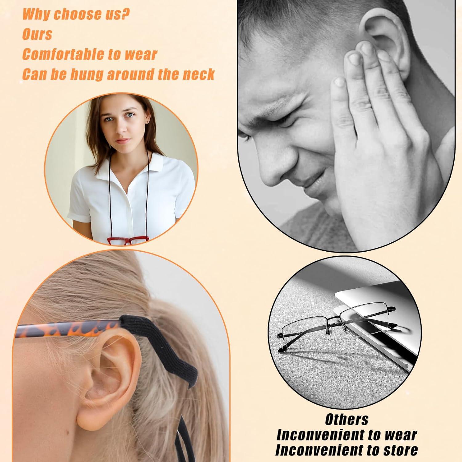 Correa para Gafas Giantree 5 PCS Ajustable Unisex Negro