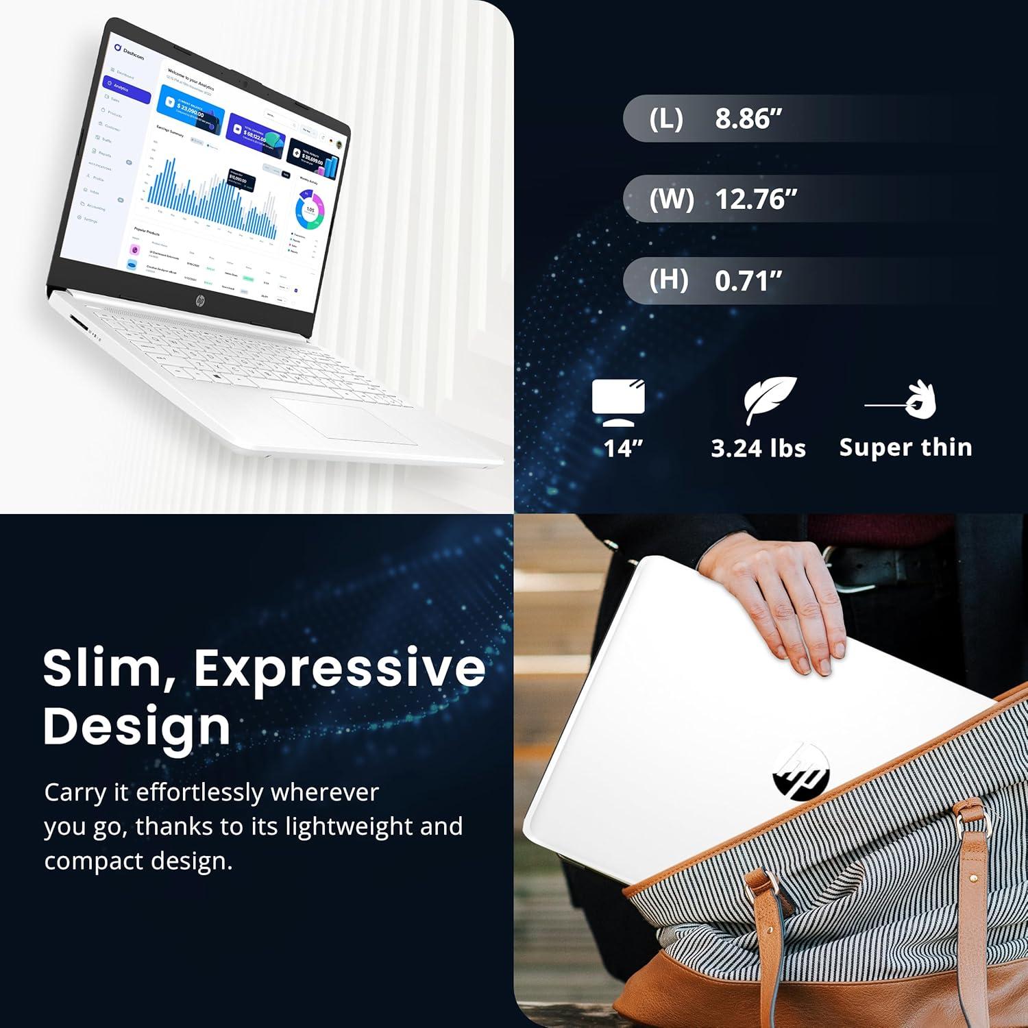 Laptop HP Stream 14" HD | 16GB RAM | 1.22TB Almacenamiento | Win 11S