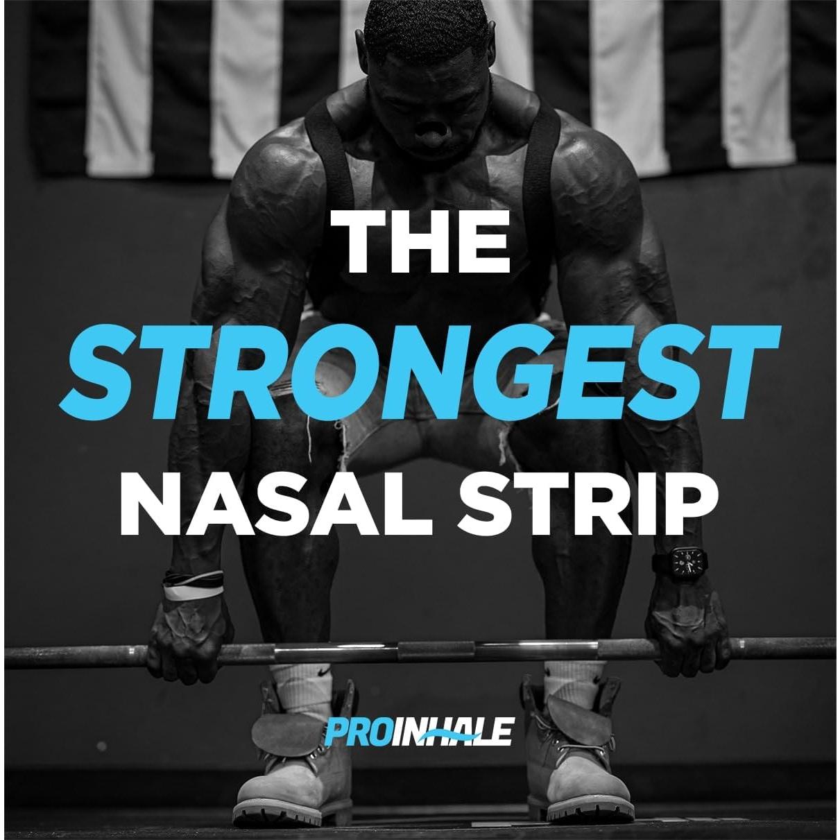 Tiras Nasales Atléticas ProInhale™ - 60 Unidades, Ajuste Cómodo