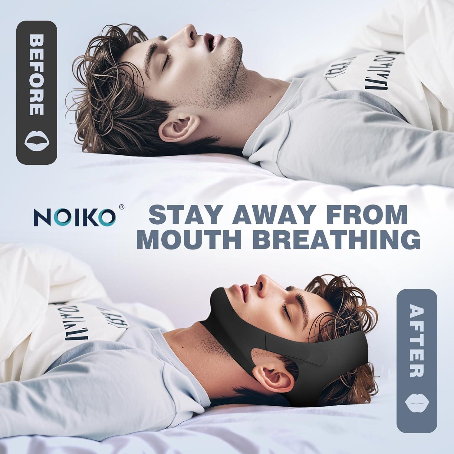 Correa Anti Ronquidos NOIKO Ajustable para Adultos - Negro