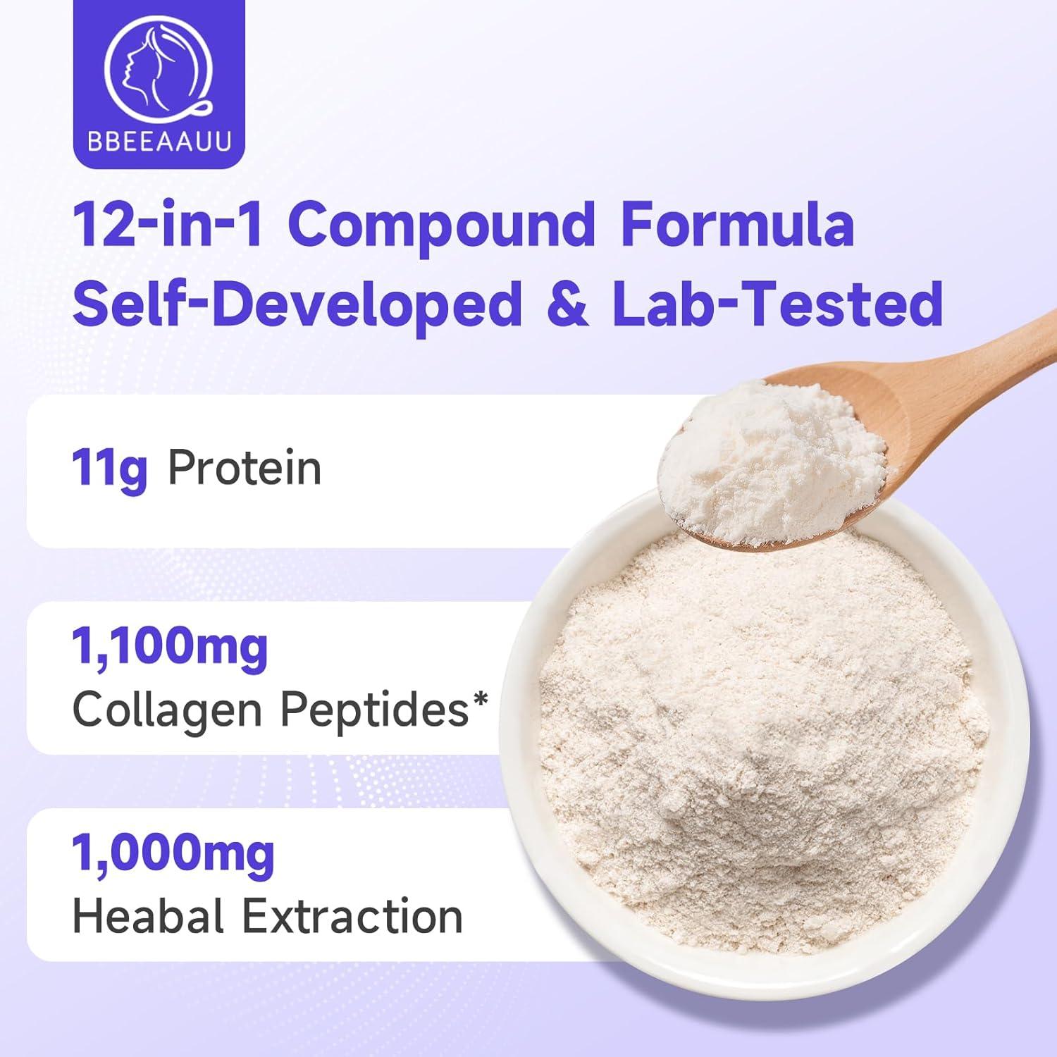 Péptidos de colágeno en polvo BBEEAAUU 450g para mujeres
