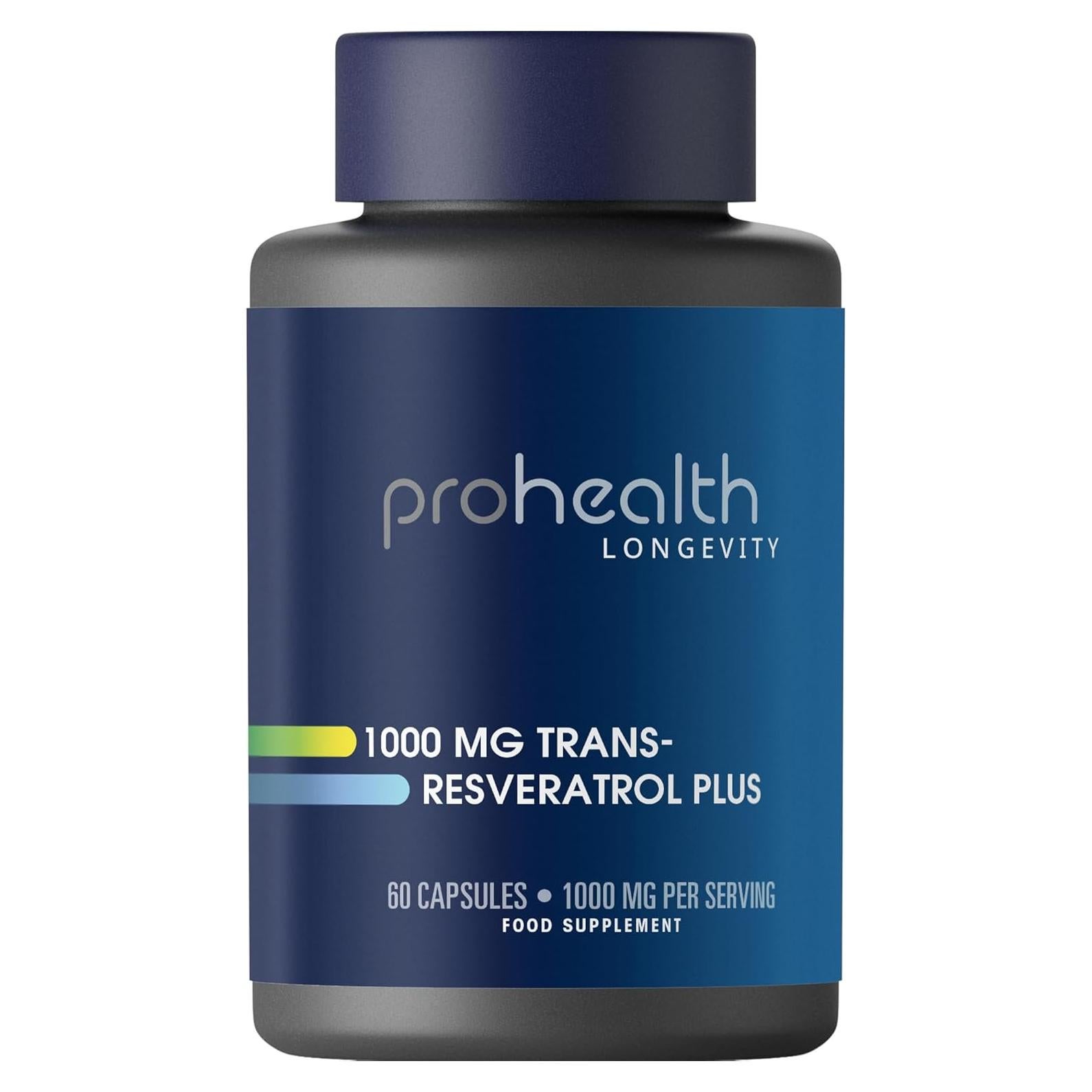 Suplemento de Resveratrol 1000mg ProHealth - 60 Cápsulas