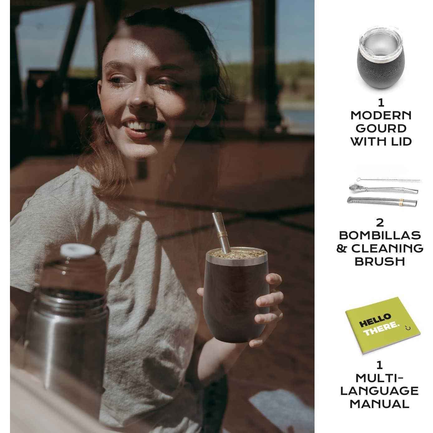 Kit de Taza de Yerba Mate BALIBETOV 5 Pcs Acero Inoxidable