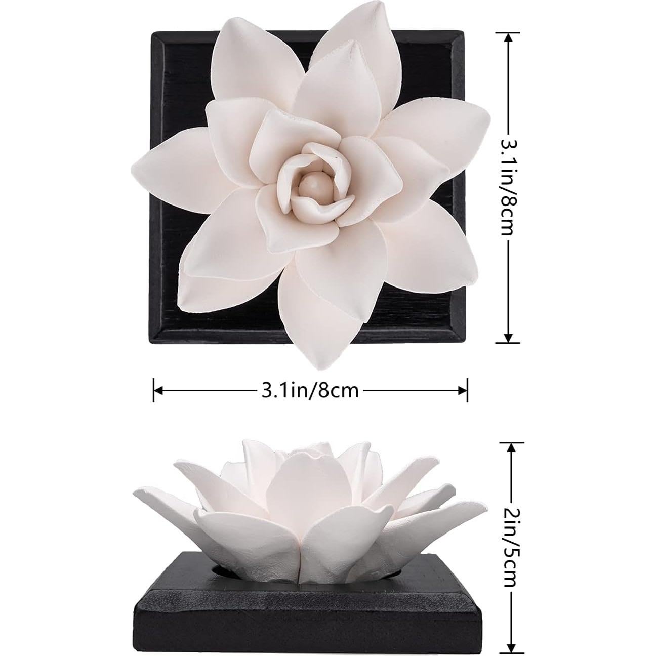 Difusor de Aceite Esencial MOLIMAO Magnolia Rosa Hecho a Mano