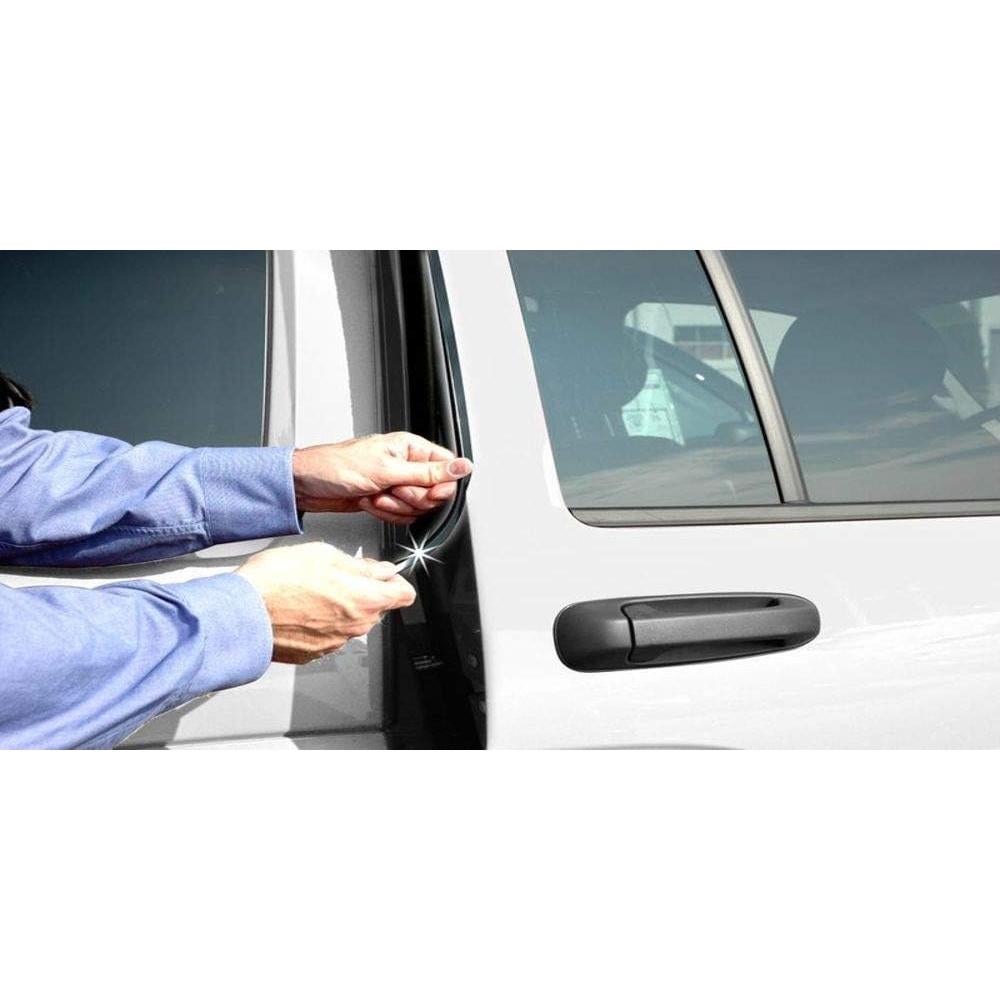 Protección de Borde de Puerta Cowles 8 Pies Negro PVC Autoadhesivo