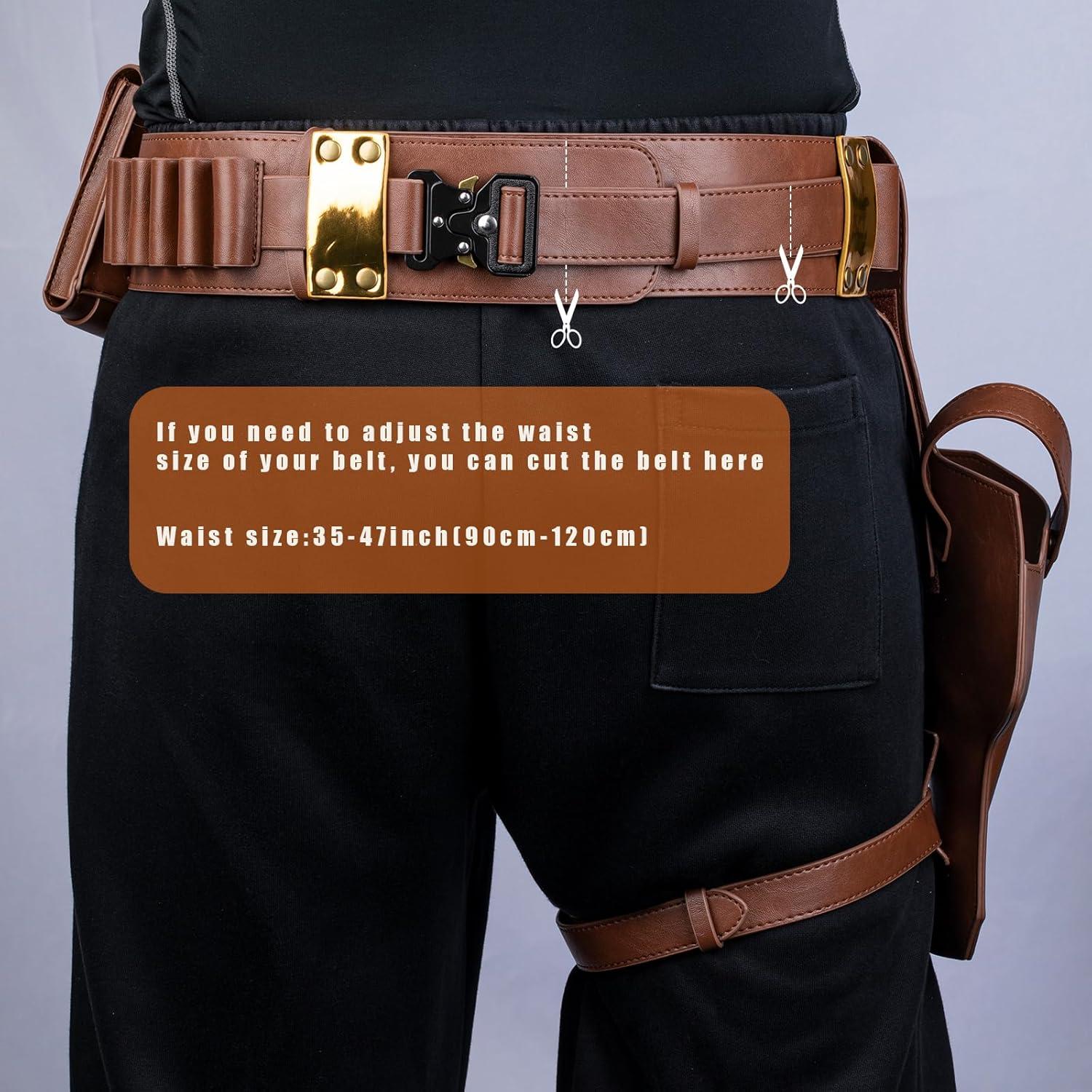 Cinturón de Cosplay Star Wars Han Solo Ajustable de Cuero