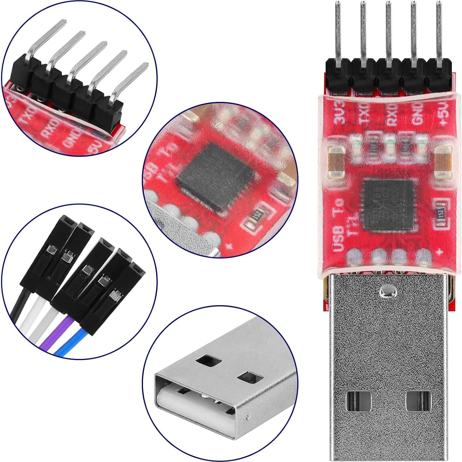 Módulo CP2102 USB a TTL YELUFT - Adaptador Serial 3.3V/5V