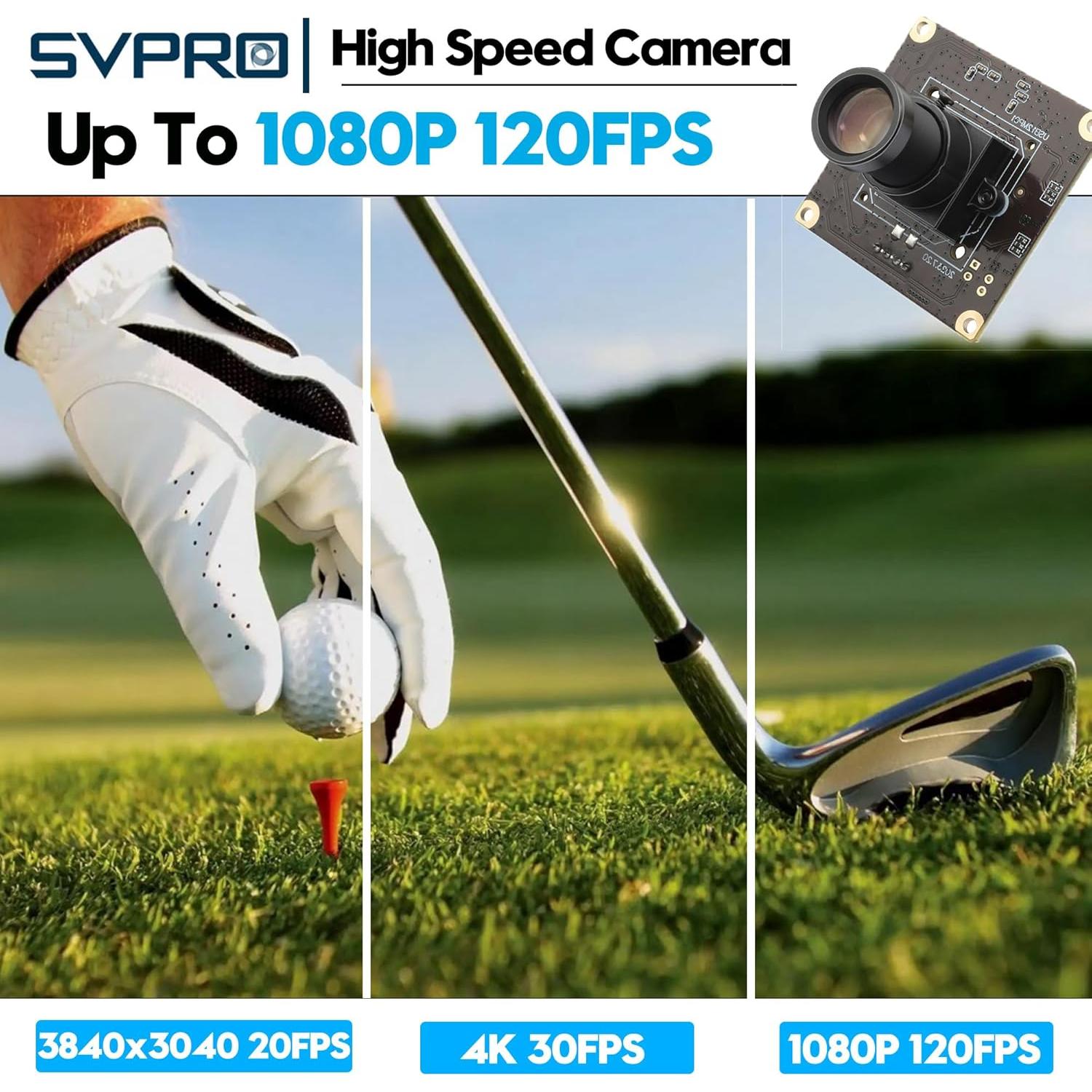 Cámara USB SVPRO 12MP 1080P 120fps Lente M12 25mm