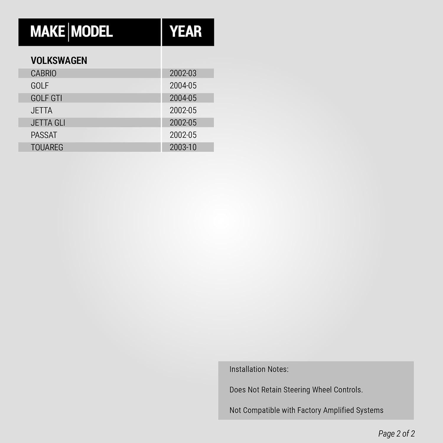 Arnés de Cableado Scosche VW03B para Volkswagen 2002+