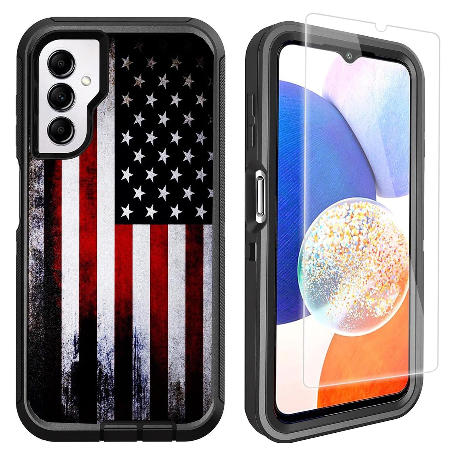 Funda Resistente OTTARTAKS para Samsung Galaxy A14 5G - Bandera Americana