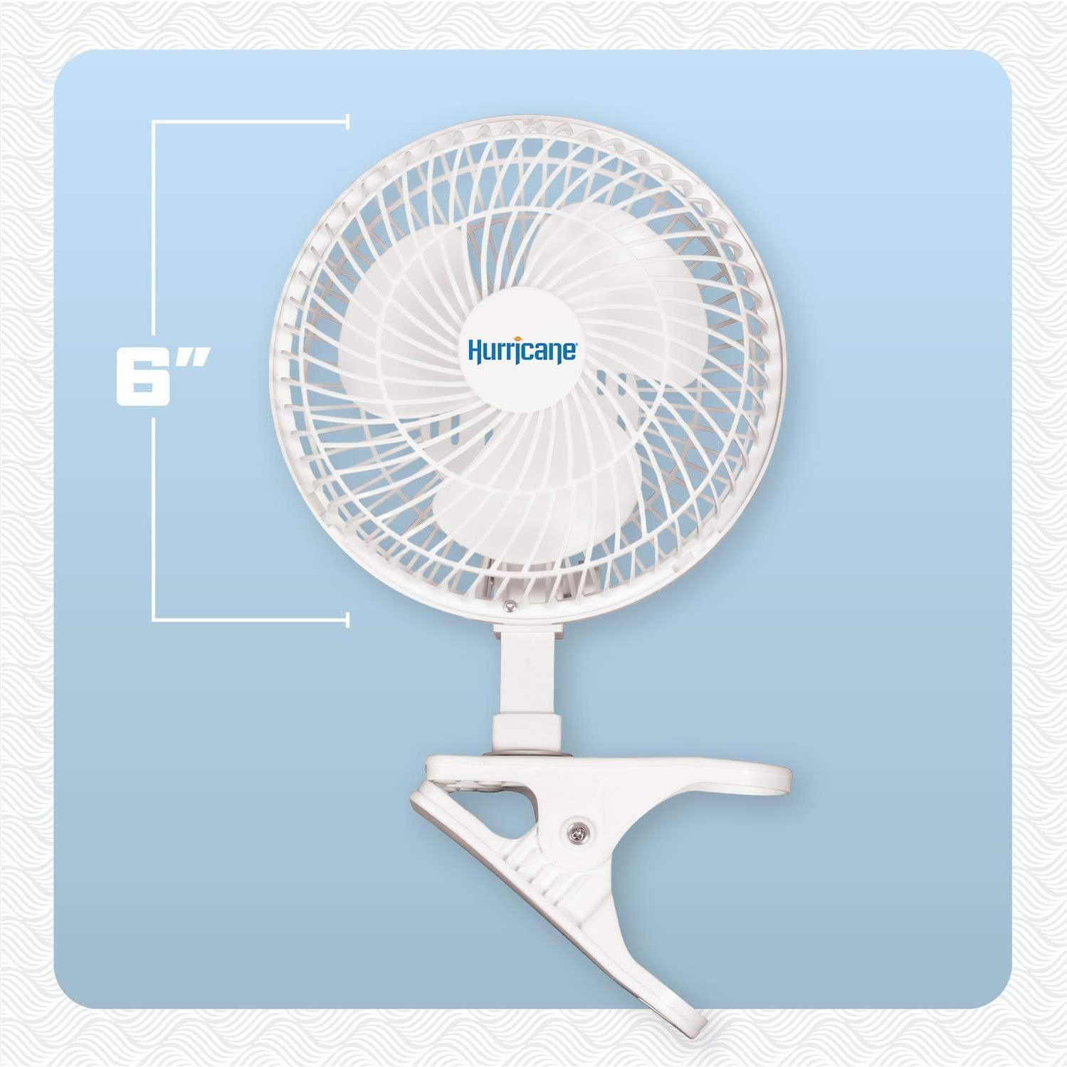 Ventilador de Clip Hurricane 15 cm 2 Velocidades Blanco