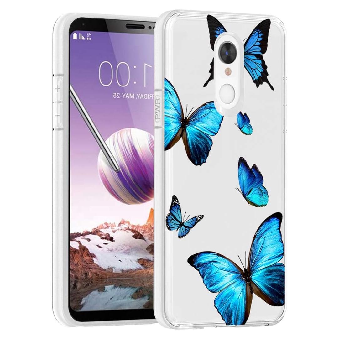 Funda Transparente TPU para LG Stylo 4/4 Plus/Q Stylus - Mariposa Azul