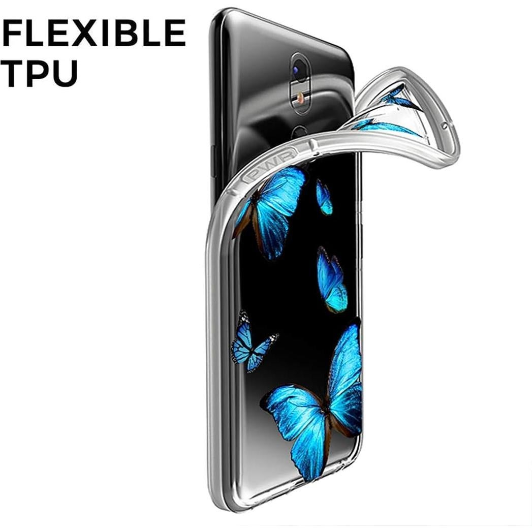 Funda Transparente TPU para LG Stylo 4/4 Plus/Q Stylus - Mariposa Azul