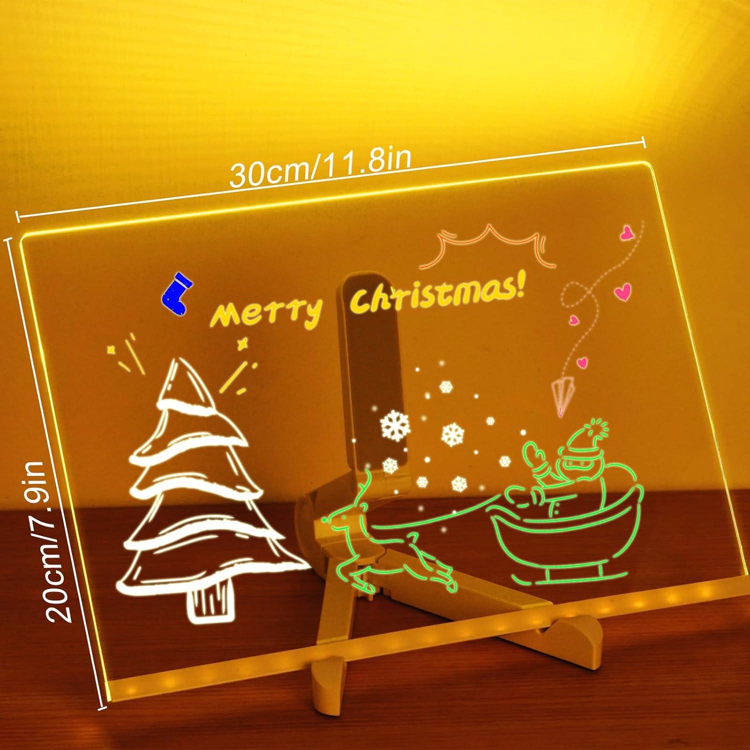 Tablero Acrílico LED Libershine 30.5x20.3 cm con 7 Marcadores