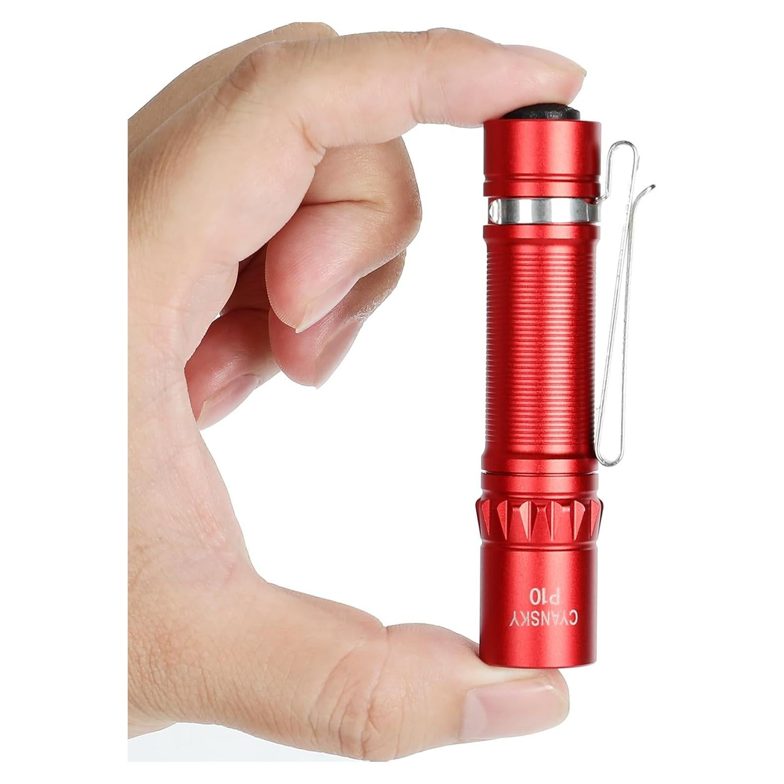 Linterna EDC CYANSKY P10 300 Lúmenes Compacta Roja
