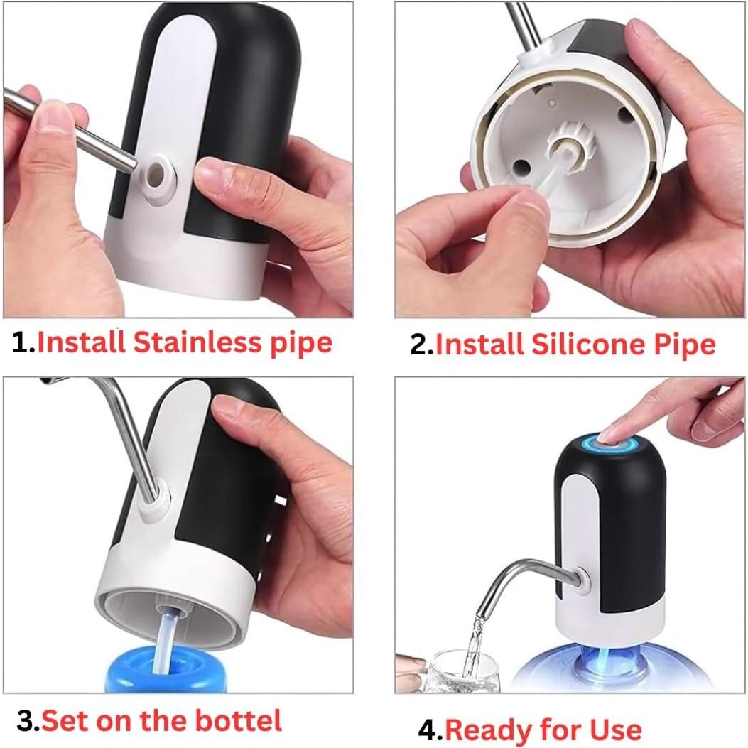 Dispensador de Agua Automático Recargable USB - Bomba 3-5 Galones